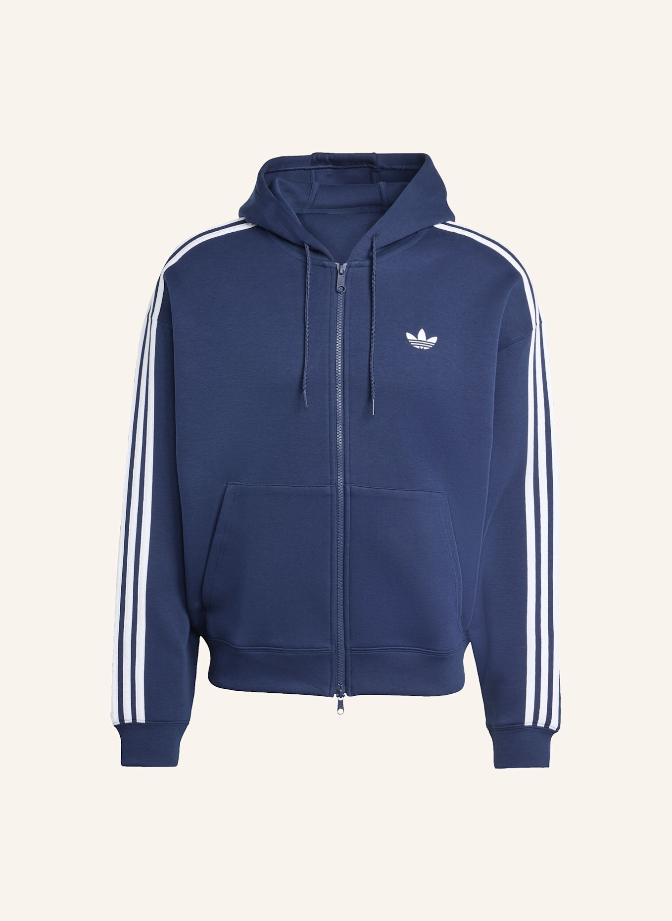 adidas Originals ADIDAS ADICOLOR SPACER KAPUZENJACKE, OVERSIZED: BLAU