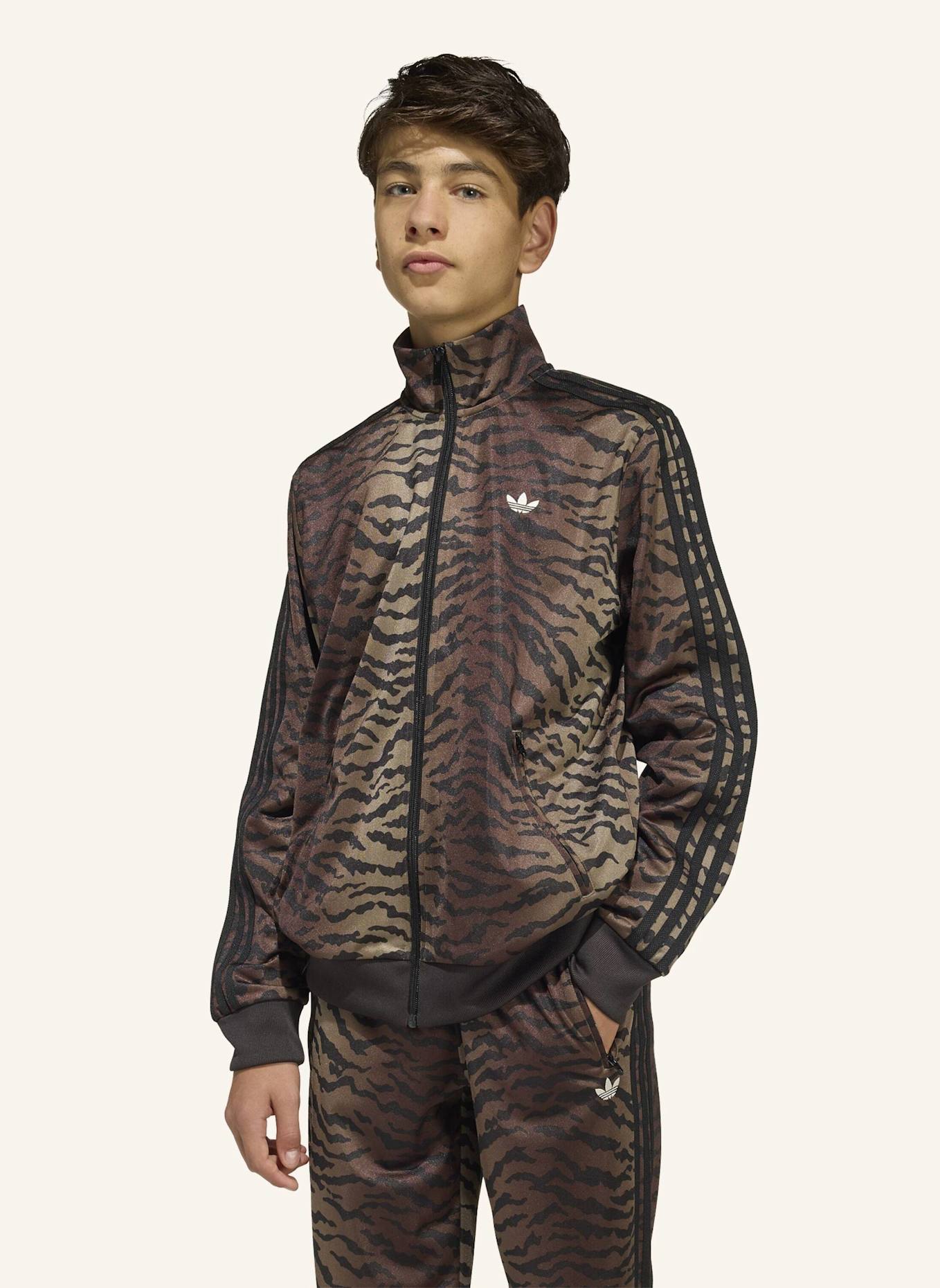 adidas Originals FIREBIRD LOOSE AOP TOP: BRAUN