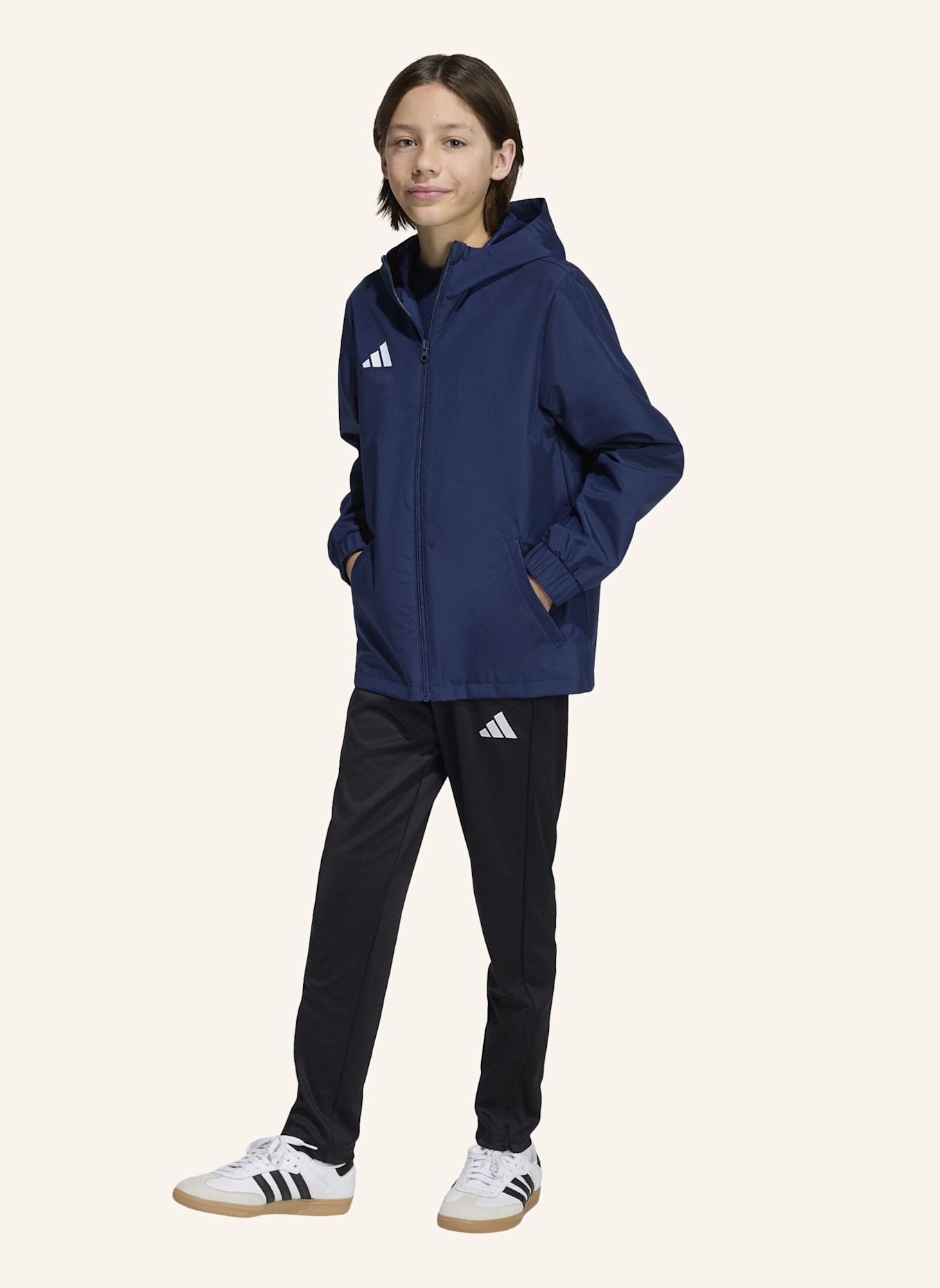 adidas ENTRADA26 KIDS ALLWETTERJACKE: WEISS