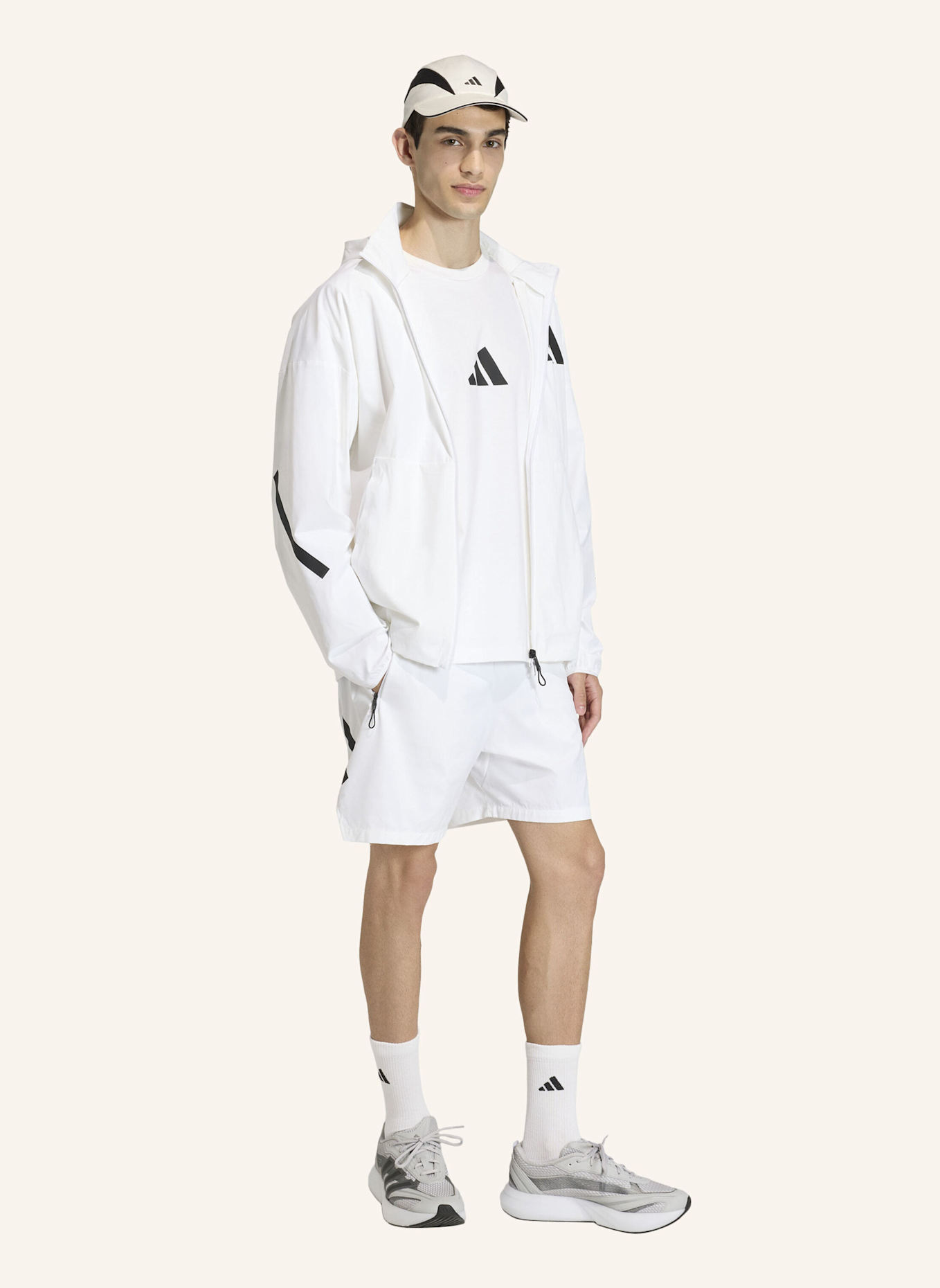 adidas ADIDAS Z.N.E. WOVEN TRAININGSJACKE: WEISS