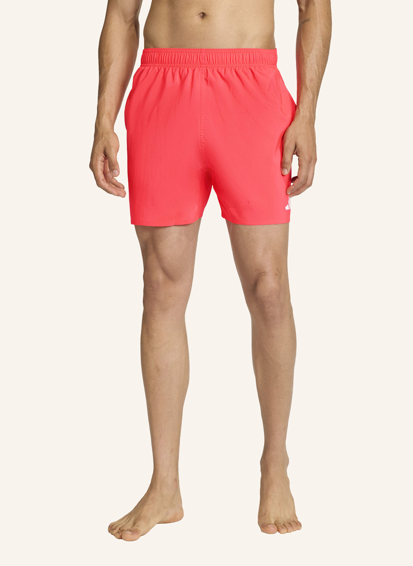 adidas Badeshorts ESSENTIAL 5-INCH: ROT/ WEISS