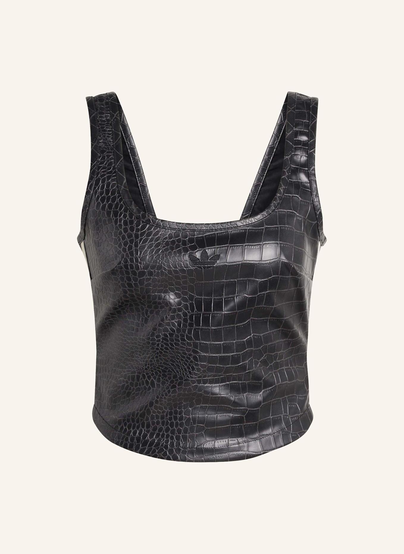 adidas Originals Top in Lederoptik: SCHWARZ