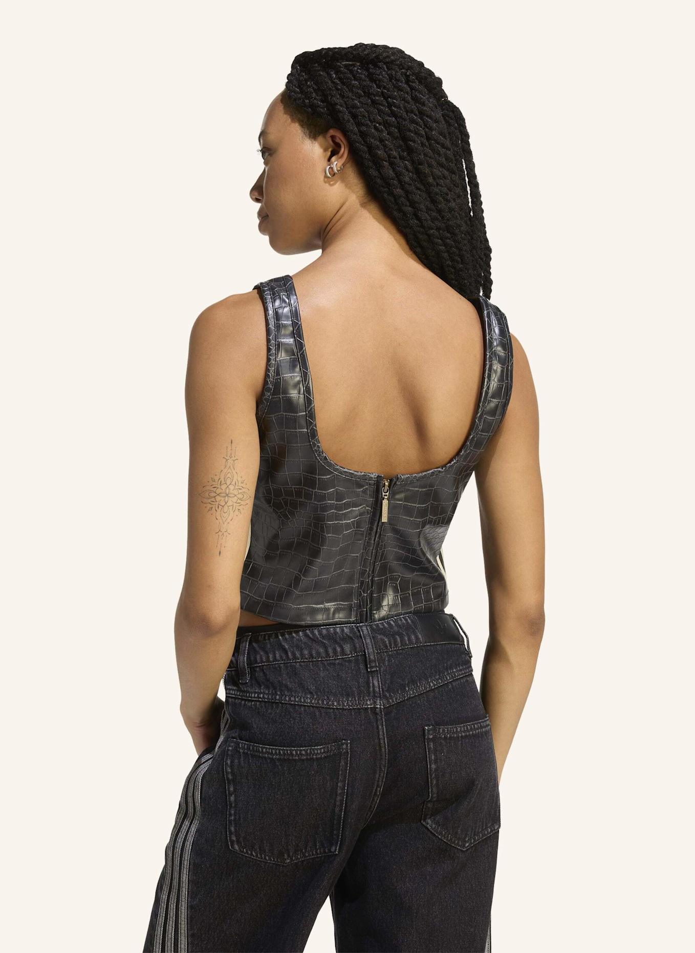 adidas Originals Top in Lederoptik: SCHWARZ