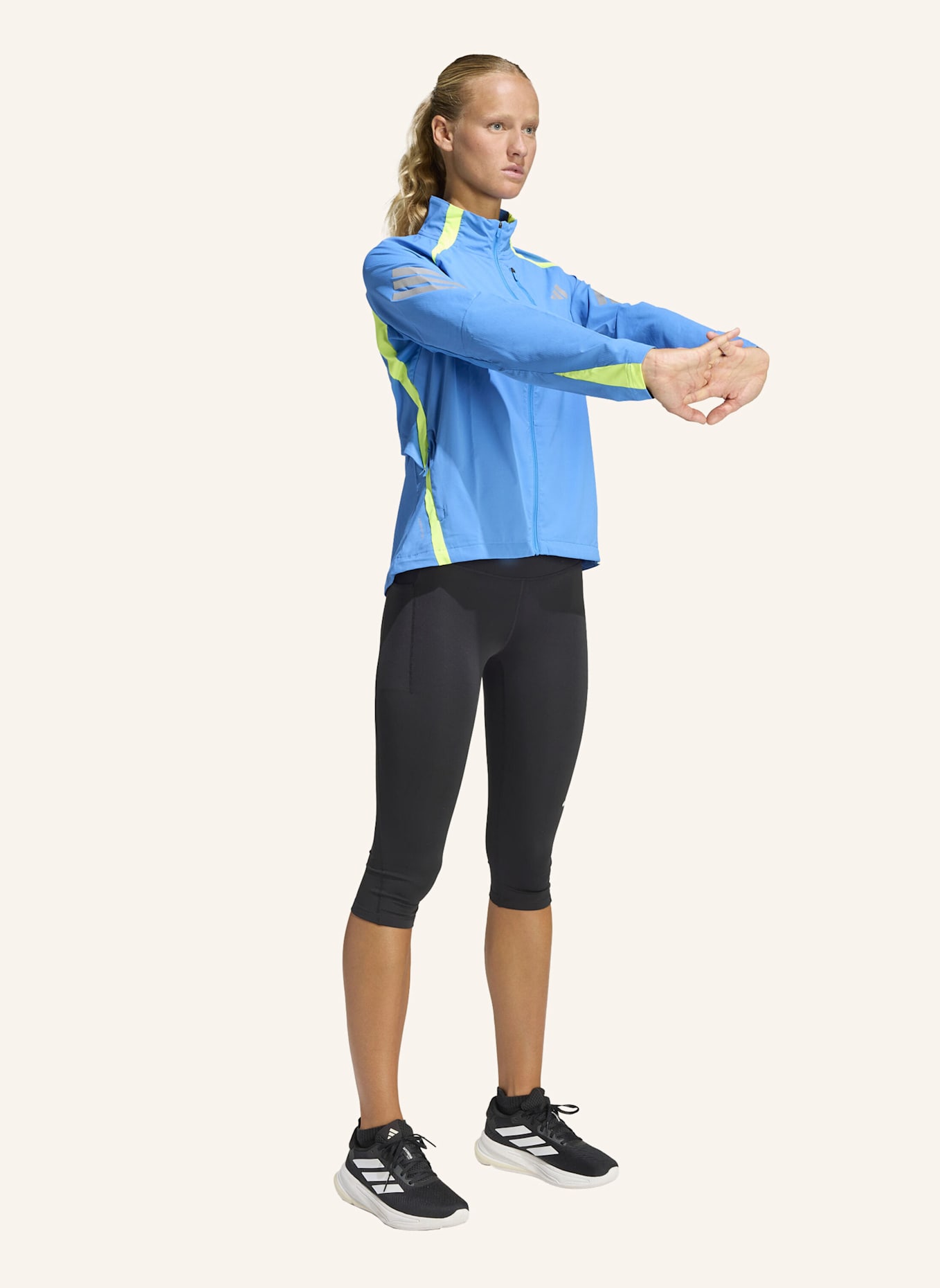 adidas ADI365 RUNNING CLIMACOOL 3/4 LEGGINGS: SCHWARZ