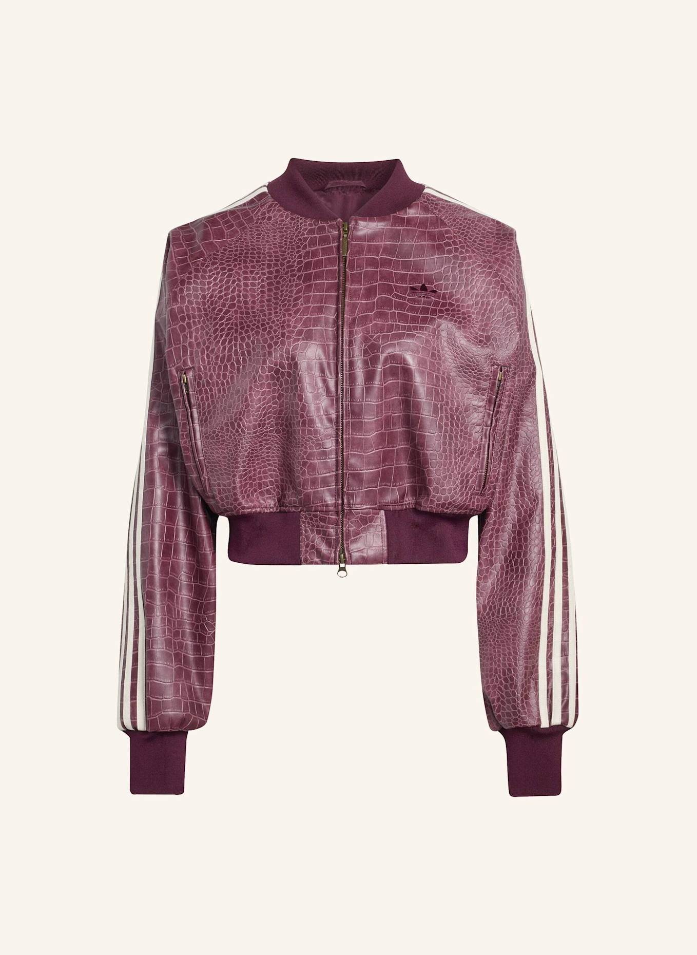 adidas Originals Blouson SST PLEATHER in Lederoptik: ROT