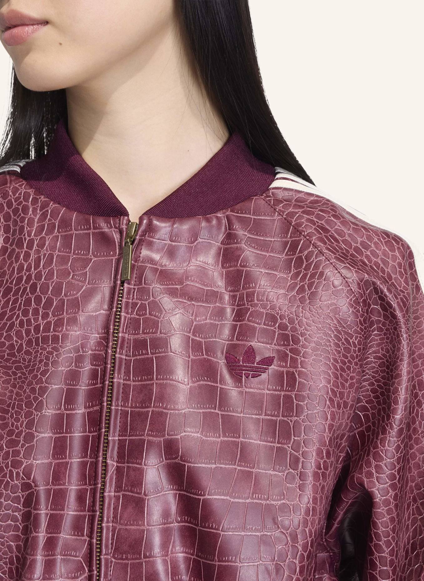 adidas Originals Blouson SST PLEATHER in Lederoptik: ROT