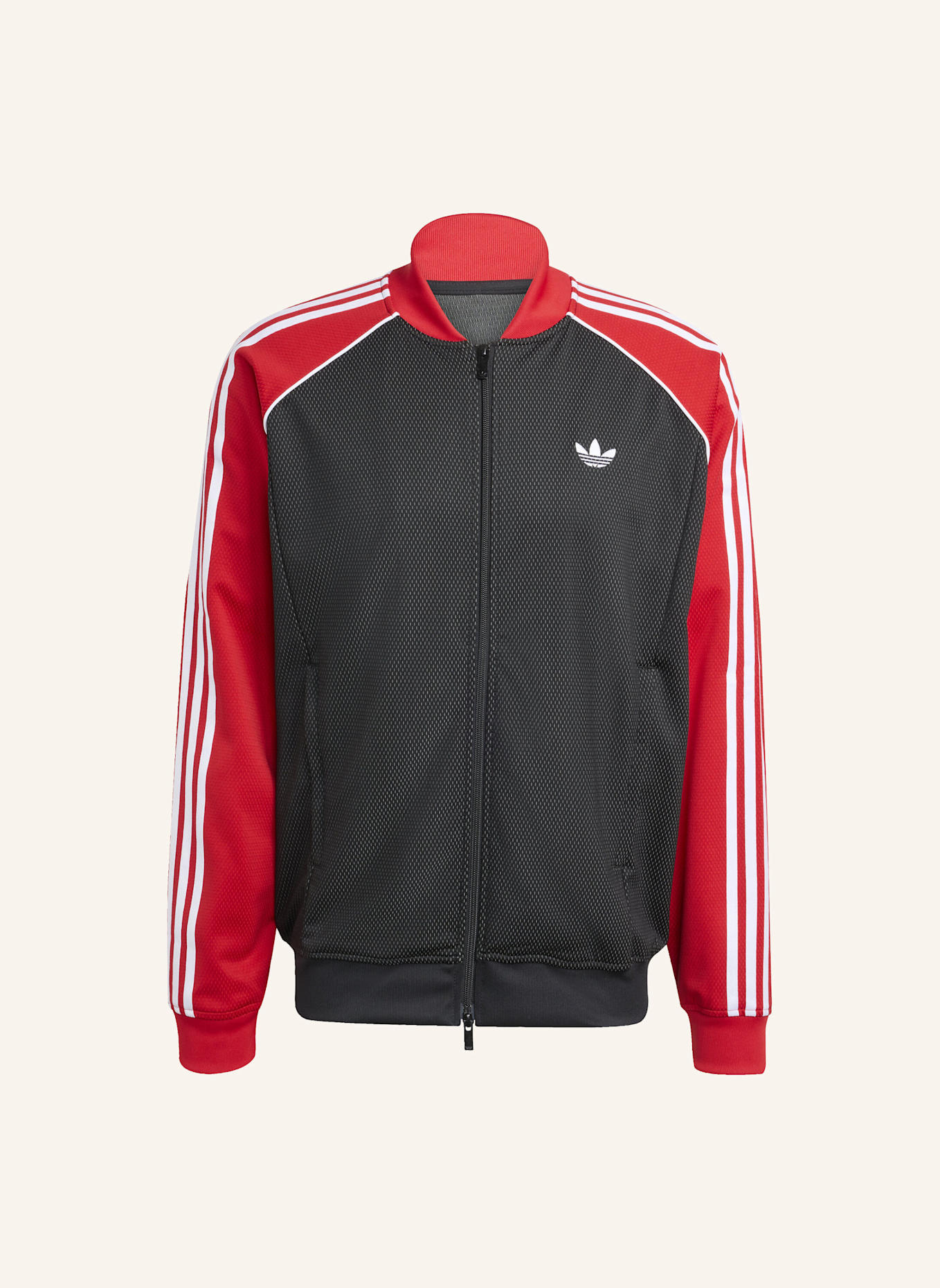 adidas Originals LOOSE MESH TRACKTOP: SCHWARZ
