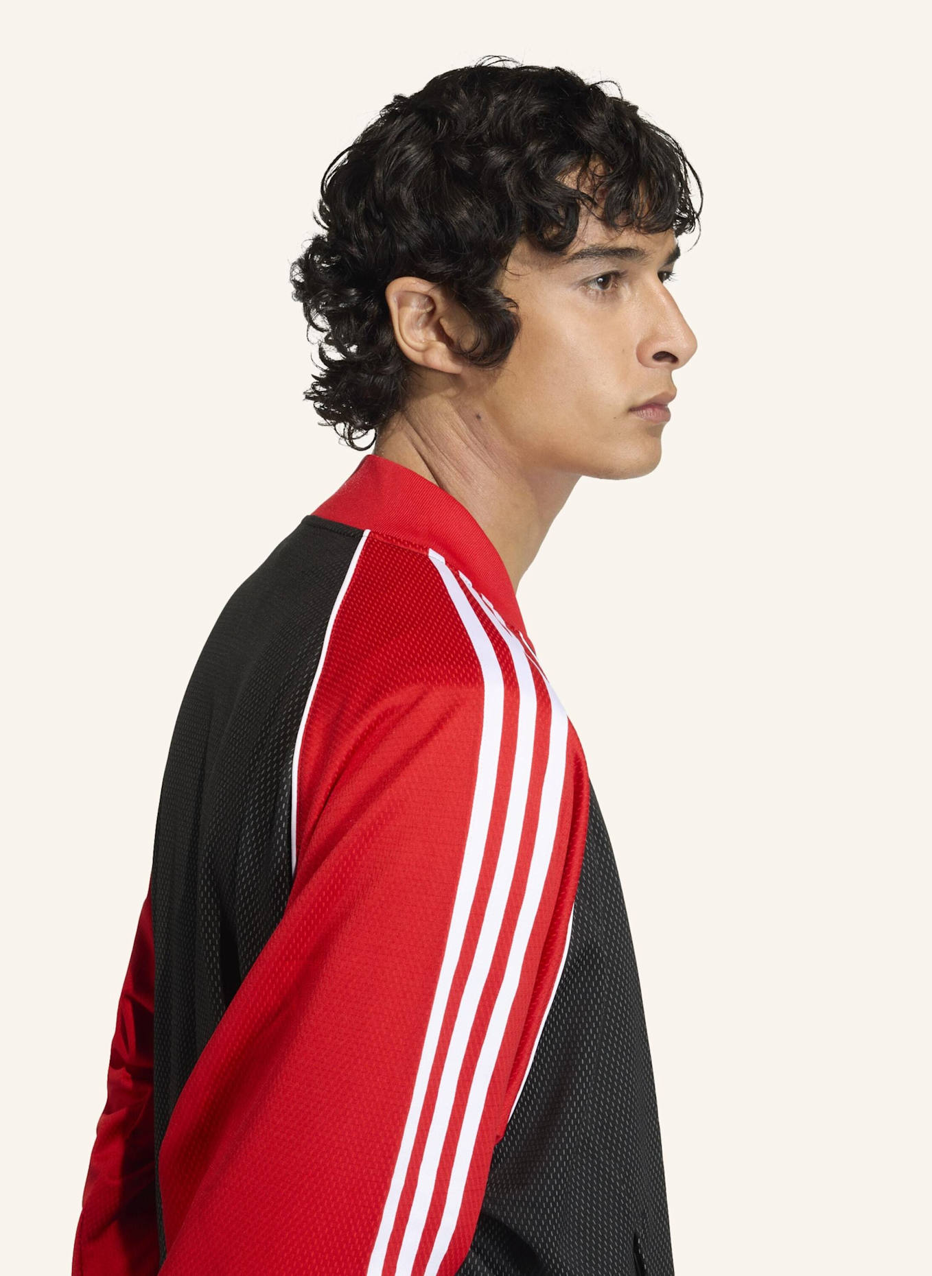 adidas Originals LOOSE MESH TRACKTOP: SCHWARZ