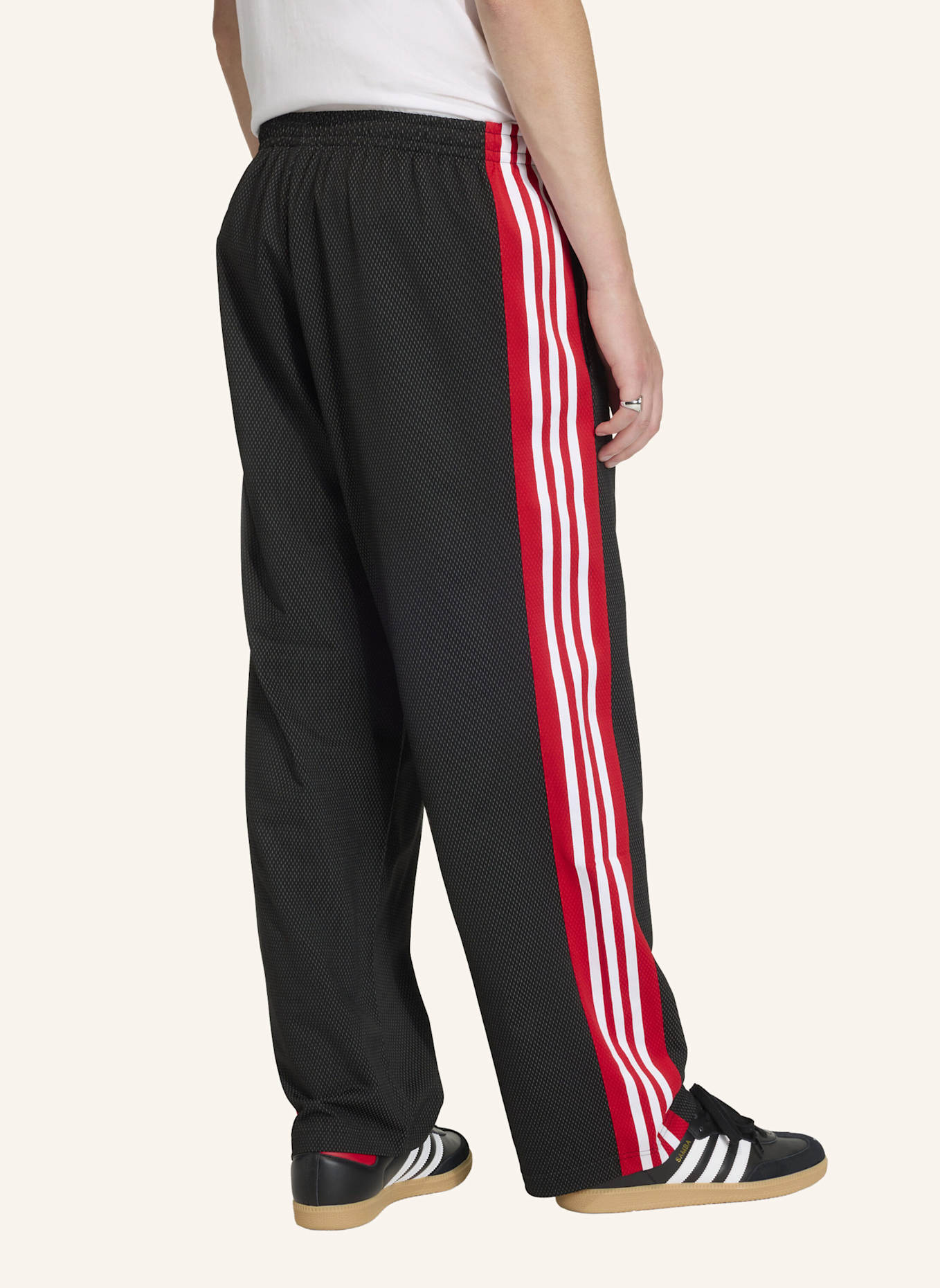 adidas Originals MESH-TRAININGSHOSE, LOCKER GESCHNITTEN: SCHWARZ