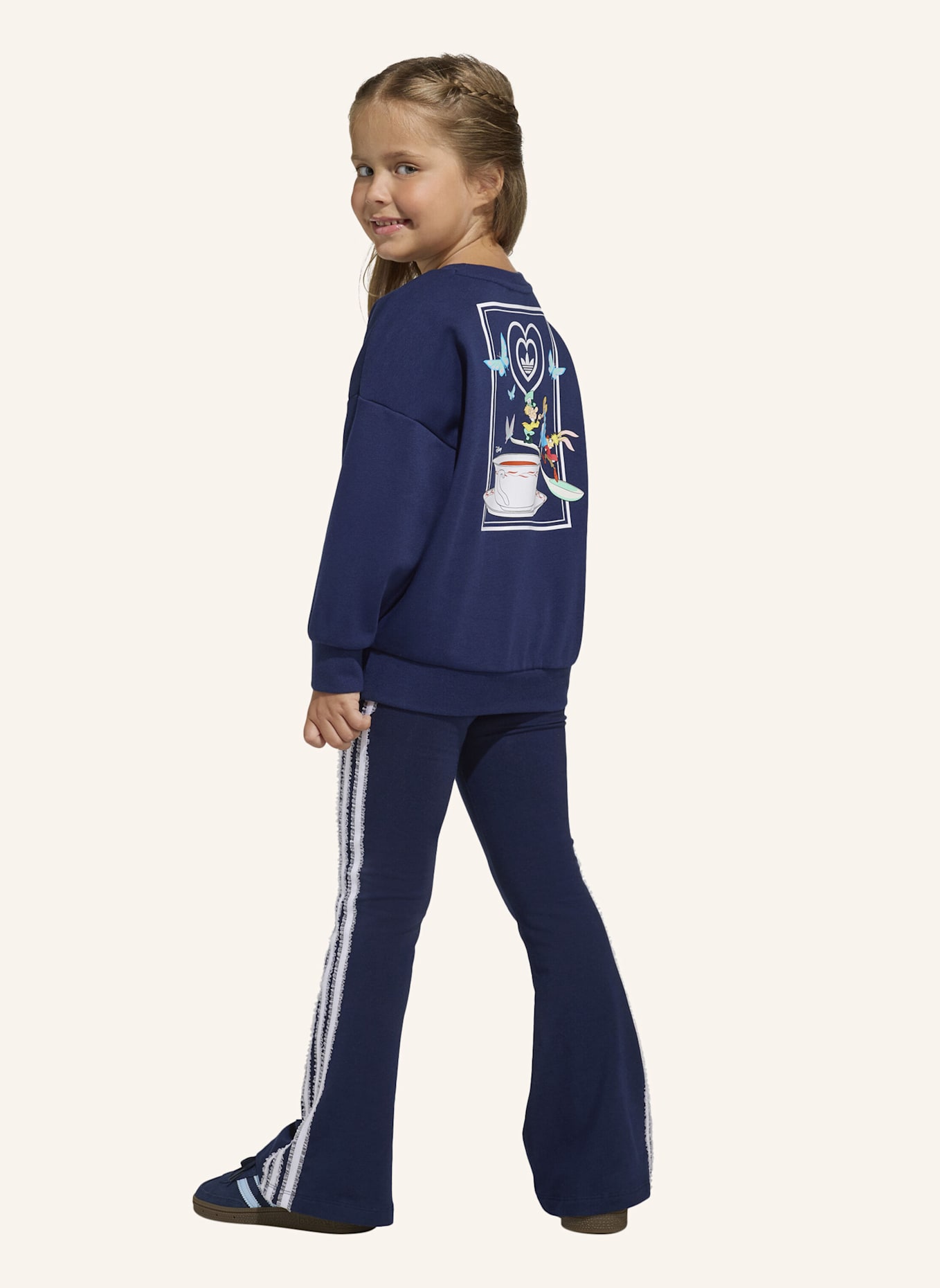 adidas Originals ADIDAS DISNEY CREW FLARED LEGGINGS SET: BLAU