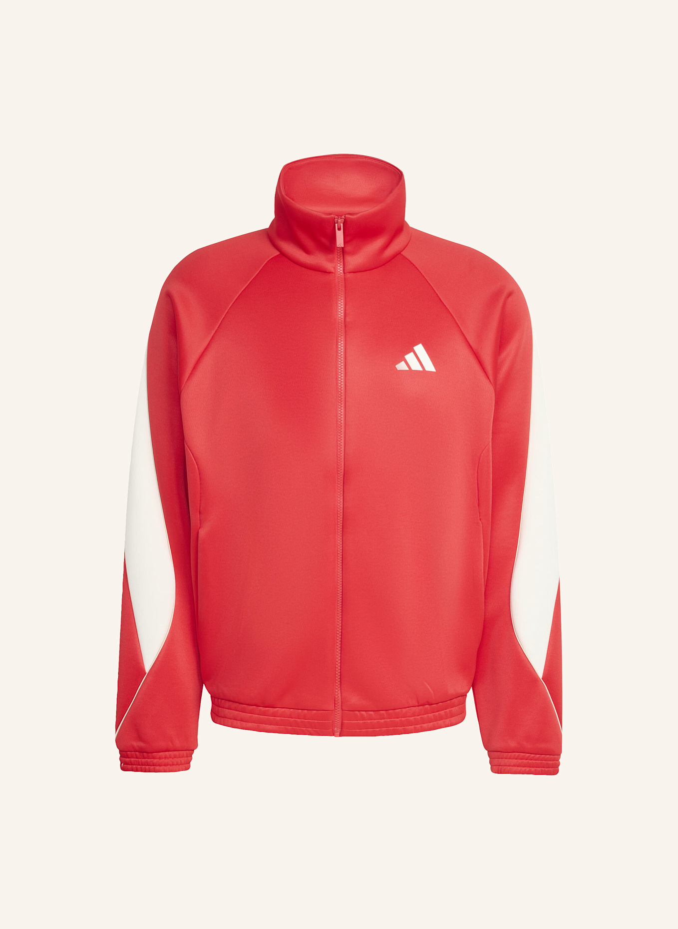 adidas STADIUM TRAININGSJACKE: ROT/ WEISS/ BEIGE