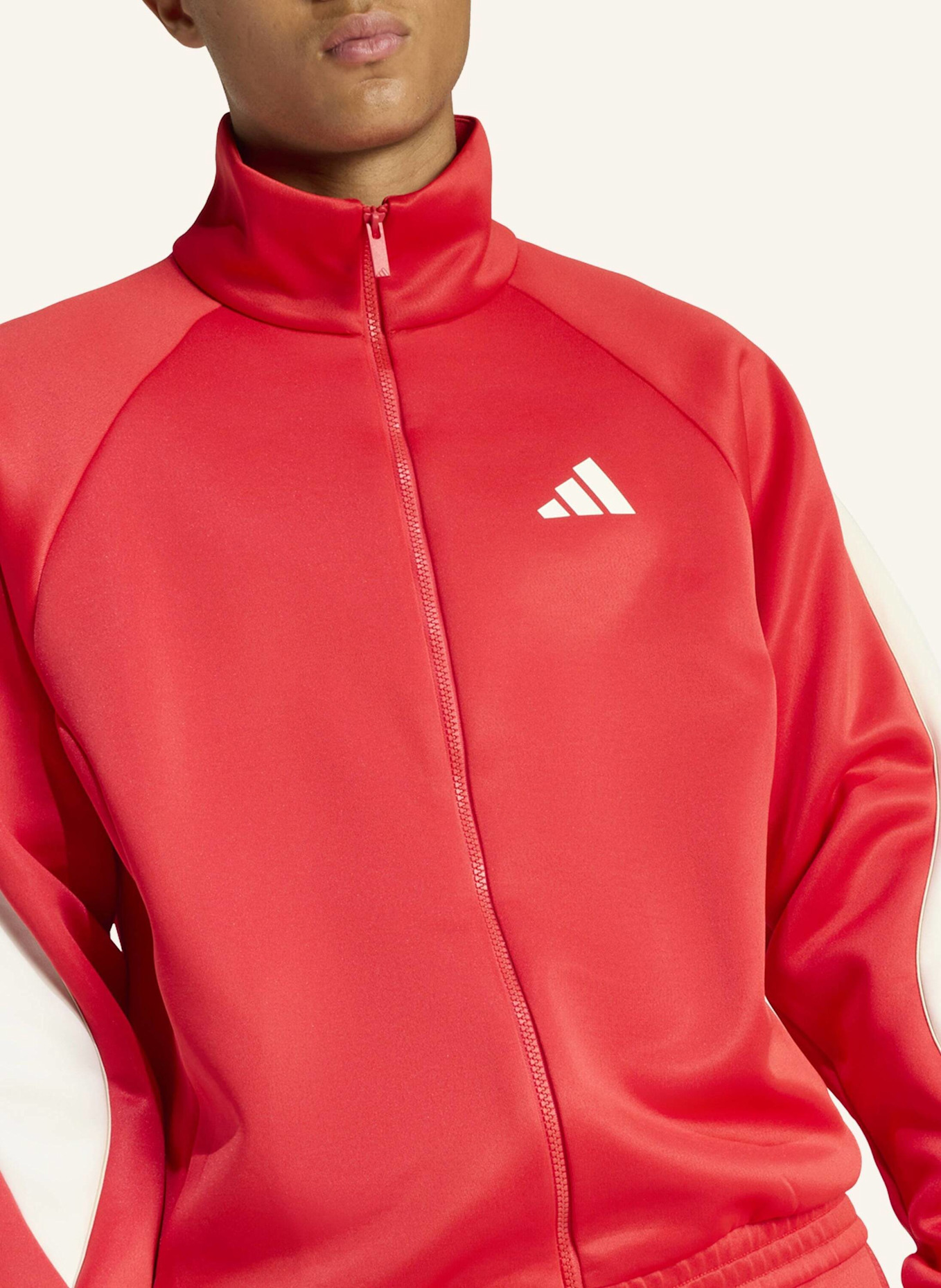 adidas STADIUM TRAININGSJACKE: ROT/ WEISS/ BEIGE