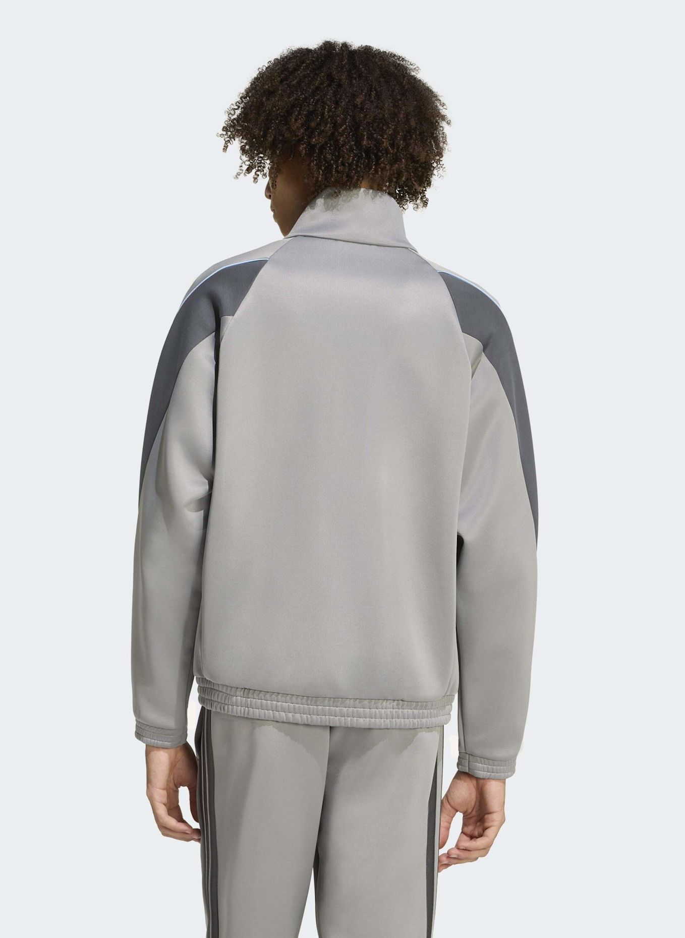 adidas STADIUM TRAININGSJACKE: GRAU/ BLAU