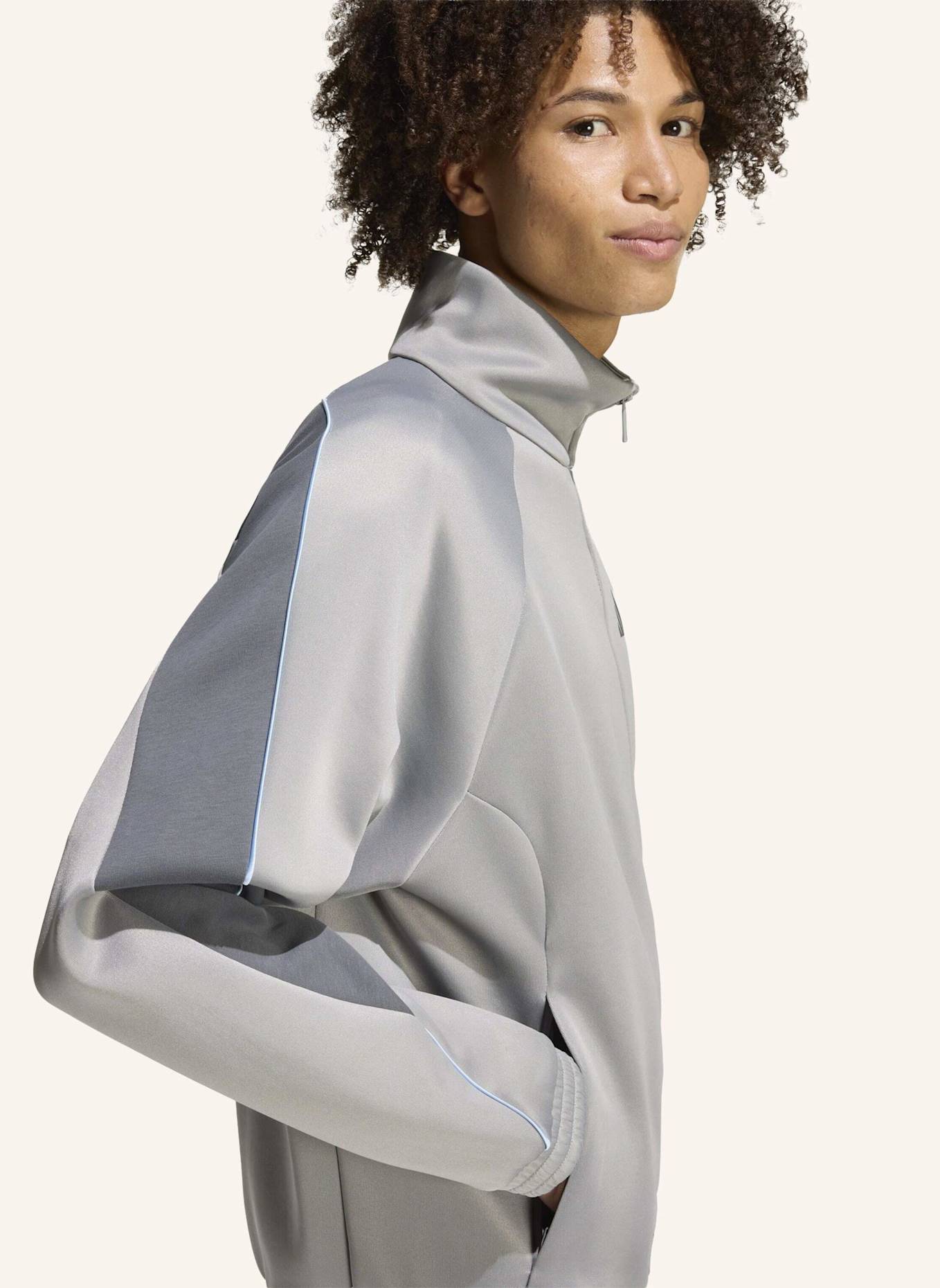 adidas STADIUM TRAININGSJACKE: GRAU/ BLAU