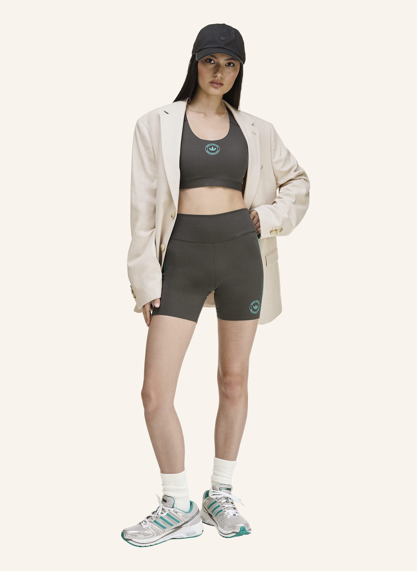 adidas Originals SPORTY & RICH BRALETTE: GRAU