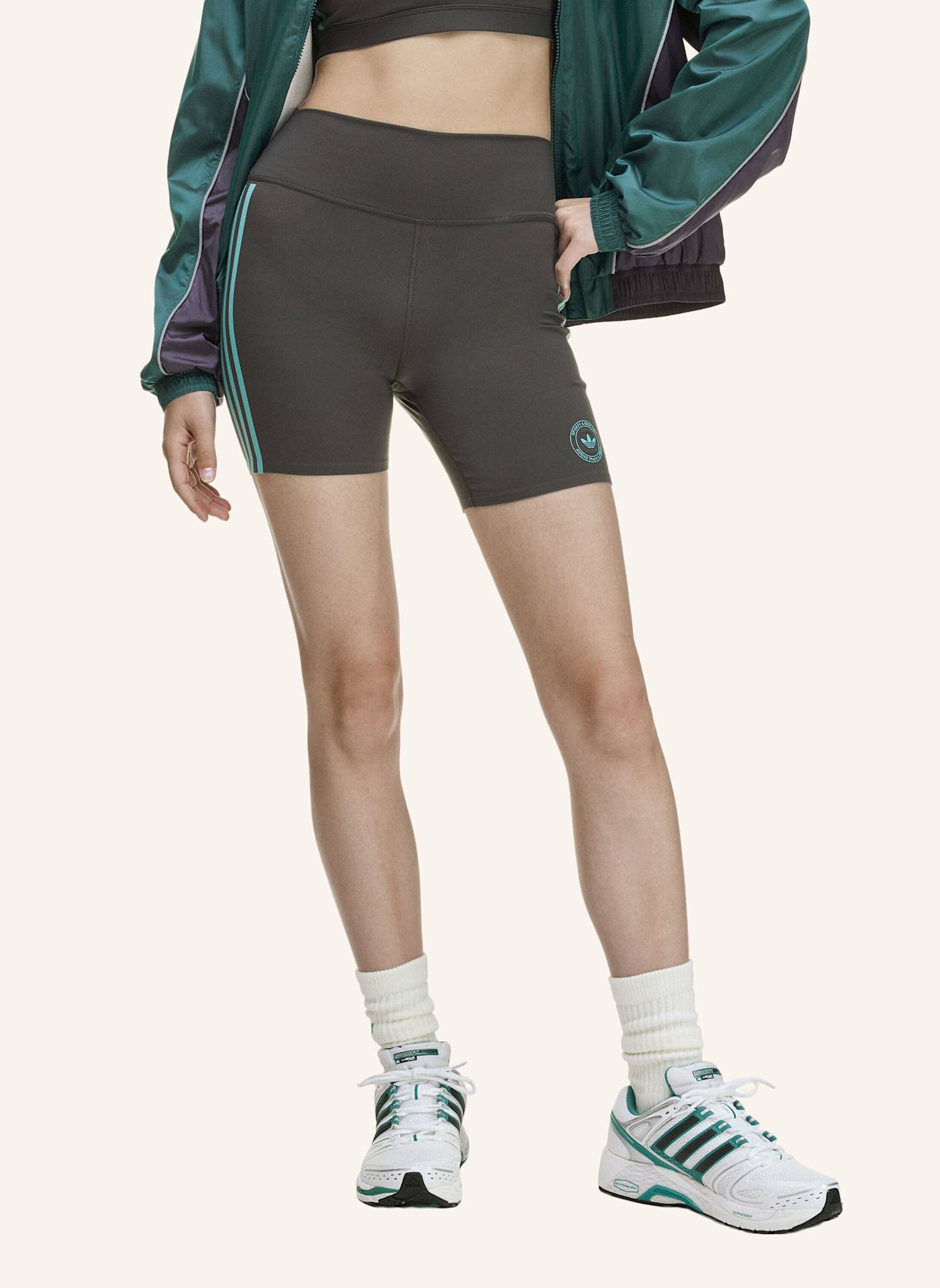 adidas Originals SPORTY & RICH SHORT LEGGINGS: GRAU