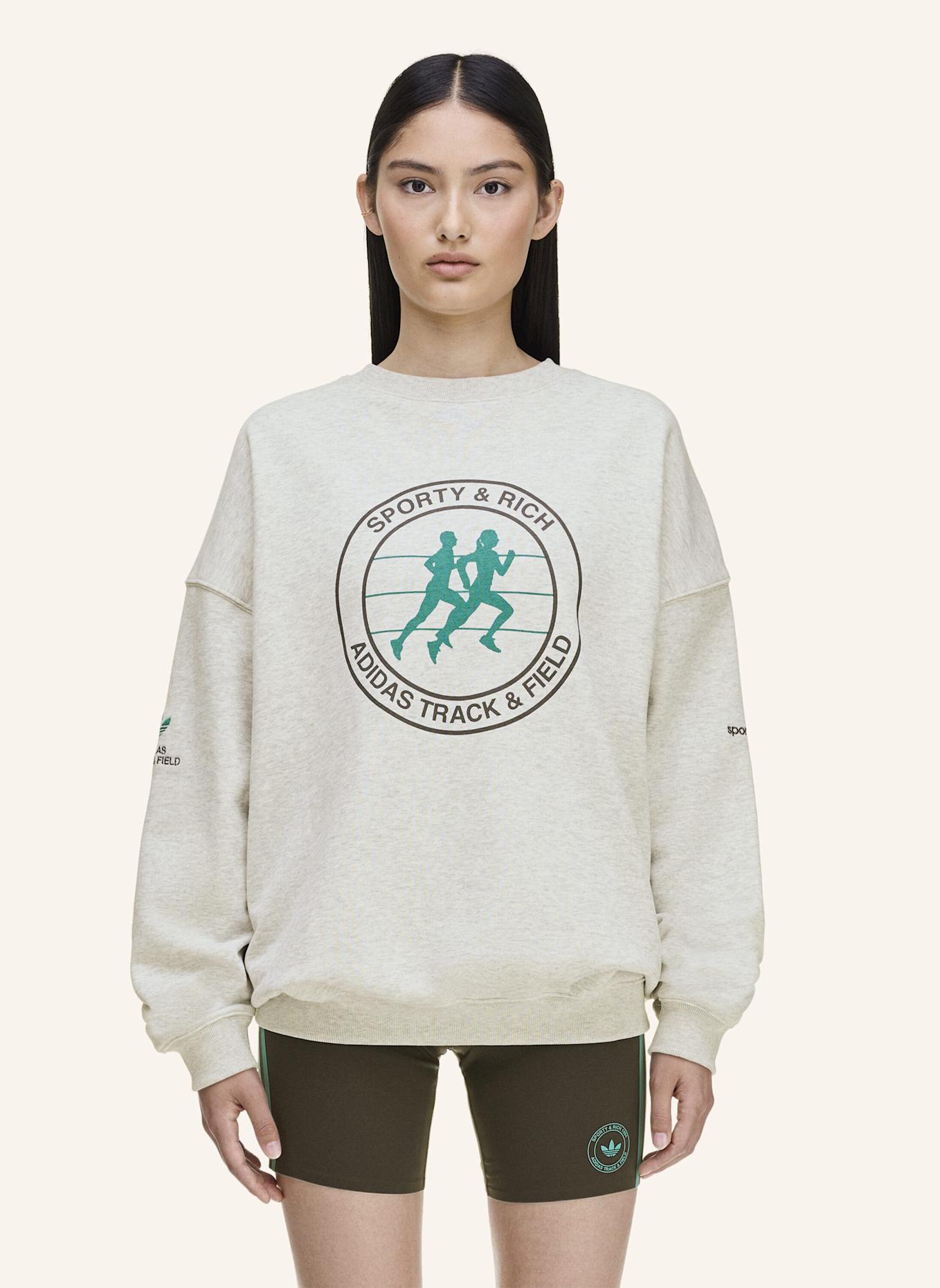 adidas Originals SPORTY & RICH PULLOVER: GRAU