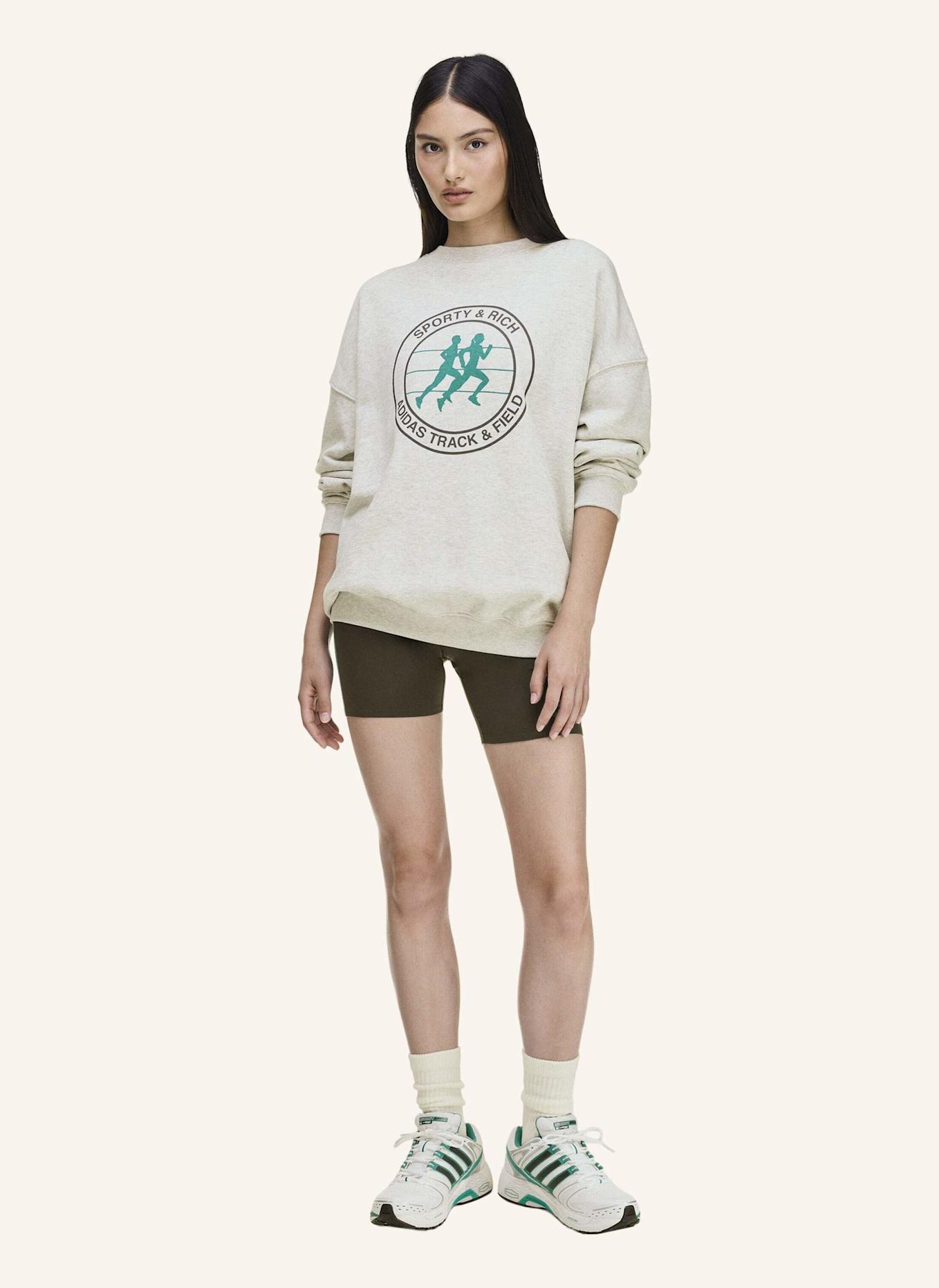 adidas Originals SPORTY & RICH PULLOVER: GRAU