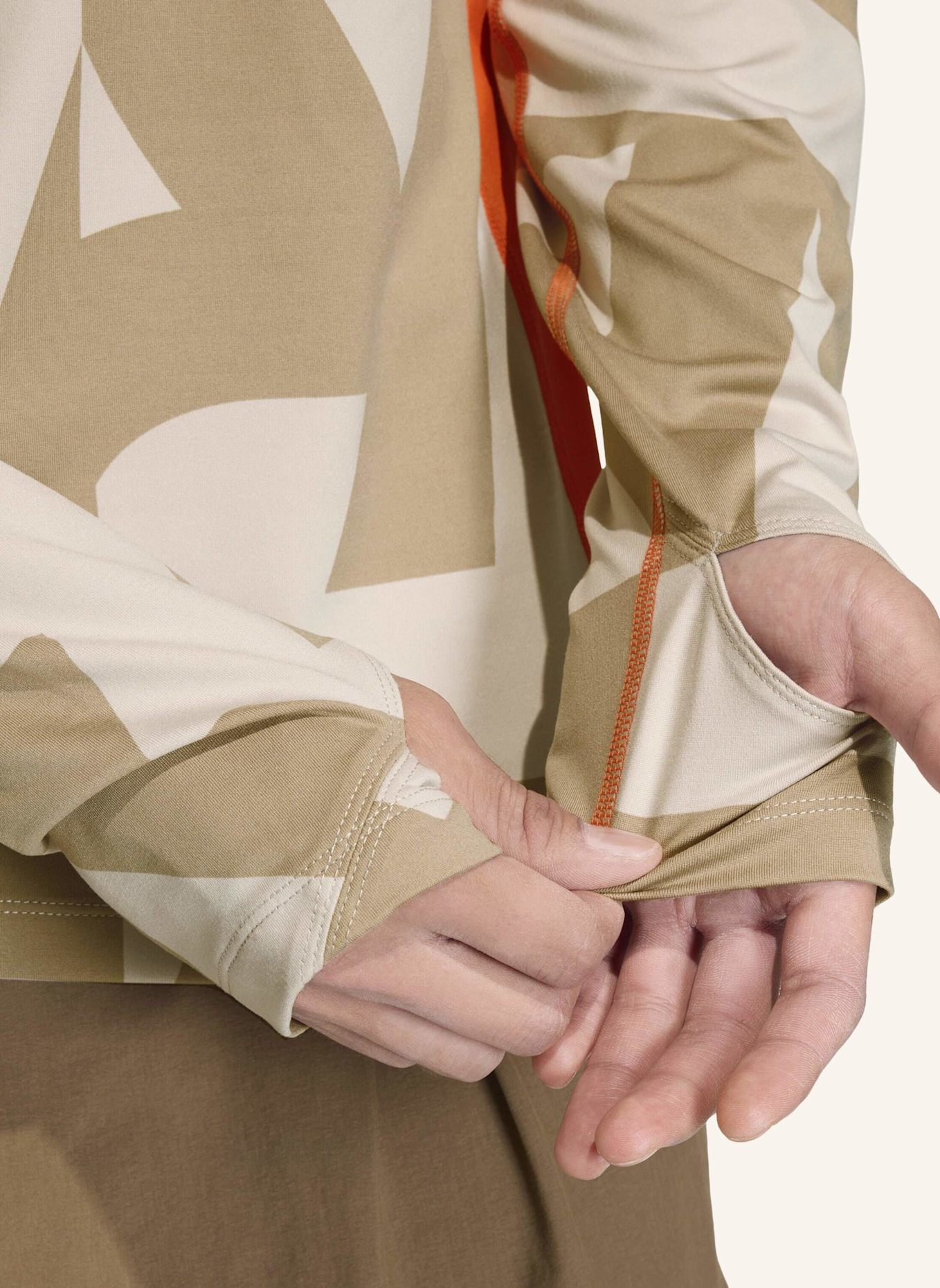 adidas TERREX MULTI SYNTHETIC BASELAYER LONGSLEEVE: BEIGE