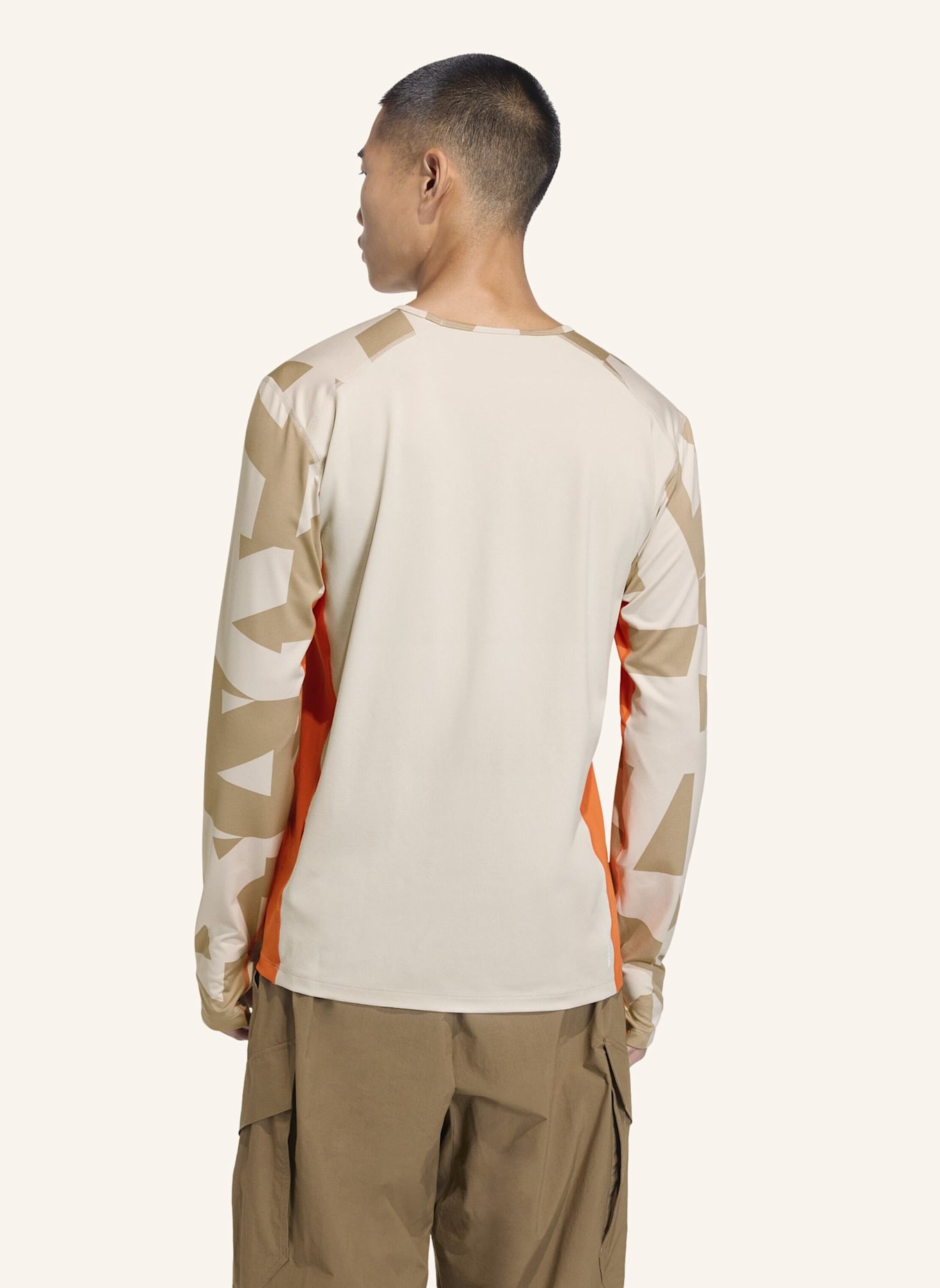 adidas TERREX MULTI SYNTHETIC BASELAYER LONGSLEEVE: BEIGE
