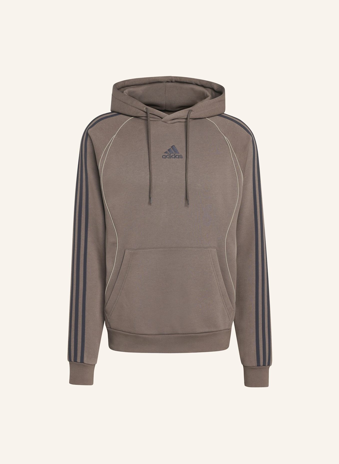 adidas Originals ADICOLOR TEAMGEIST CUT LINE HOODIE: BRAUN