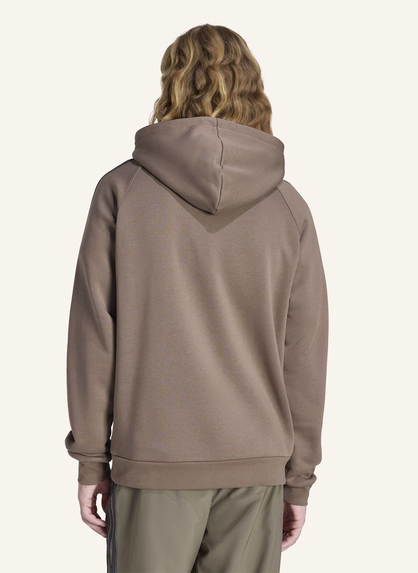 adidas Originals ADICOLOR TEAMGEIST CUT LINE HOODIE: BRAUN