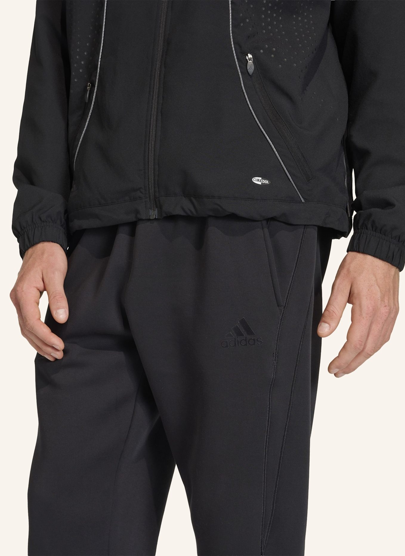 adidas Originals SPACER CUTLINE REGULAR CUFFED HOSE: SCHWARZ