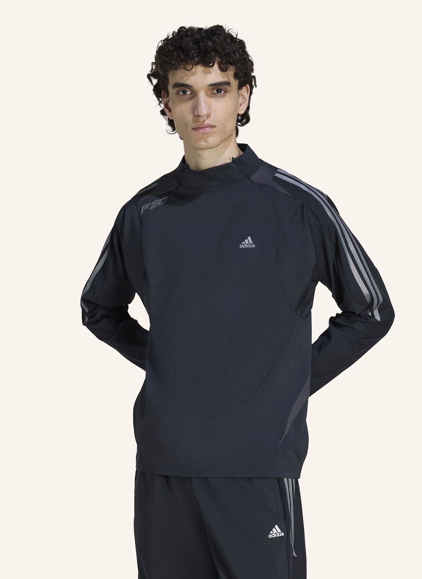adidas Originals F50 SLIM JERSEY LANGARM: SCHWARZ