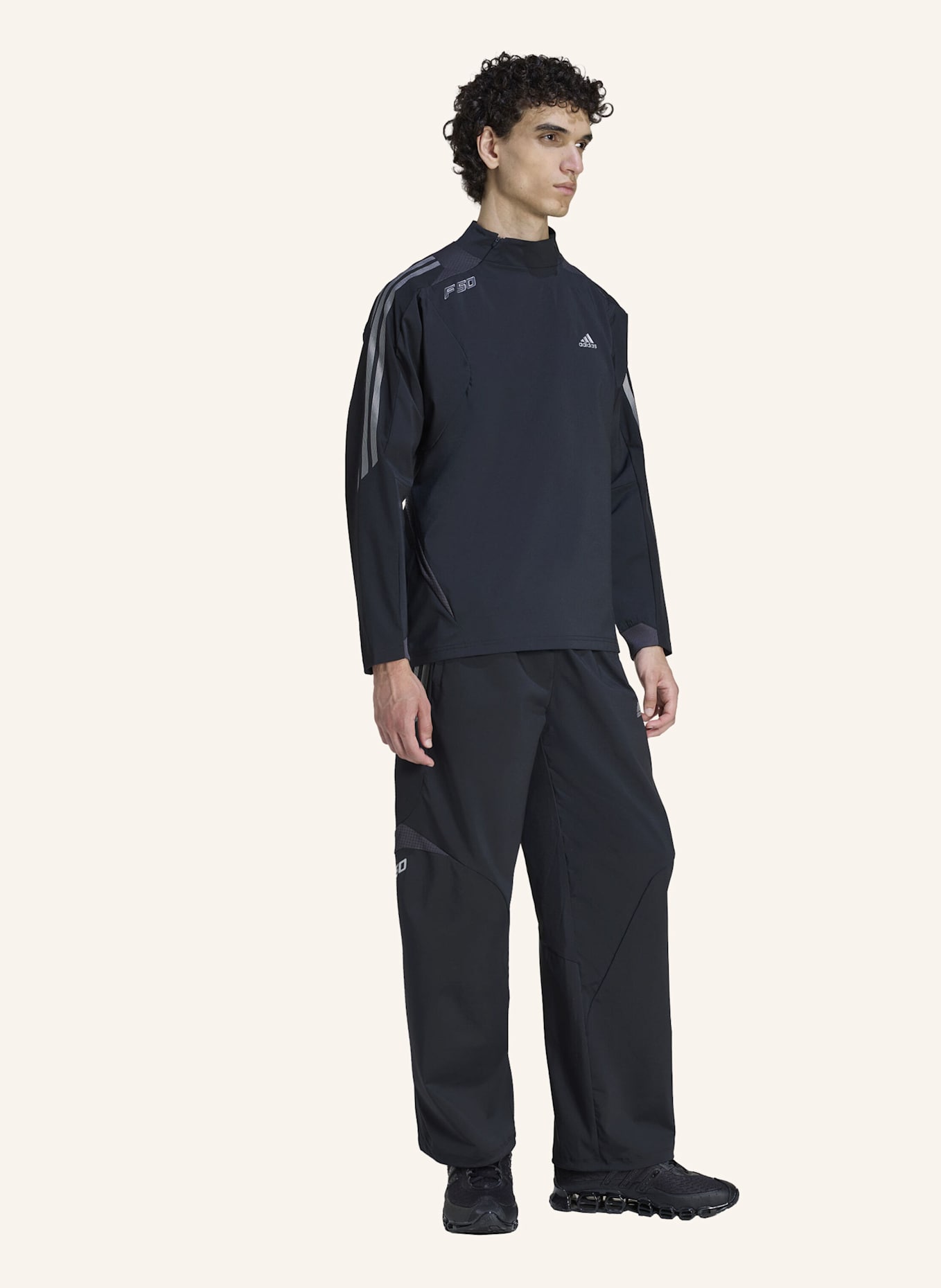 adidas Originals F50 SLIM JERSEY LANGARM: SCHWARZ