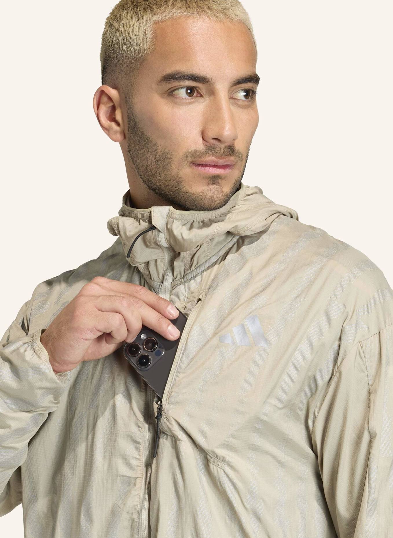 adidas REFLEKTIERENDE ADI365 RUNNING JACKE: BRAUN