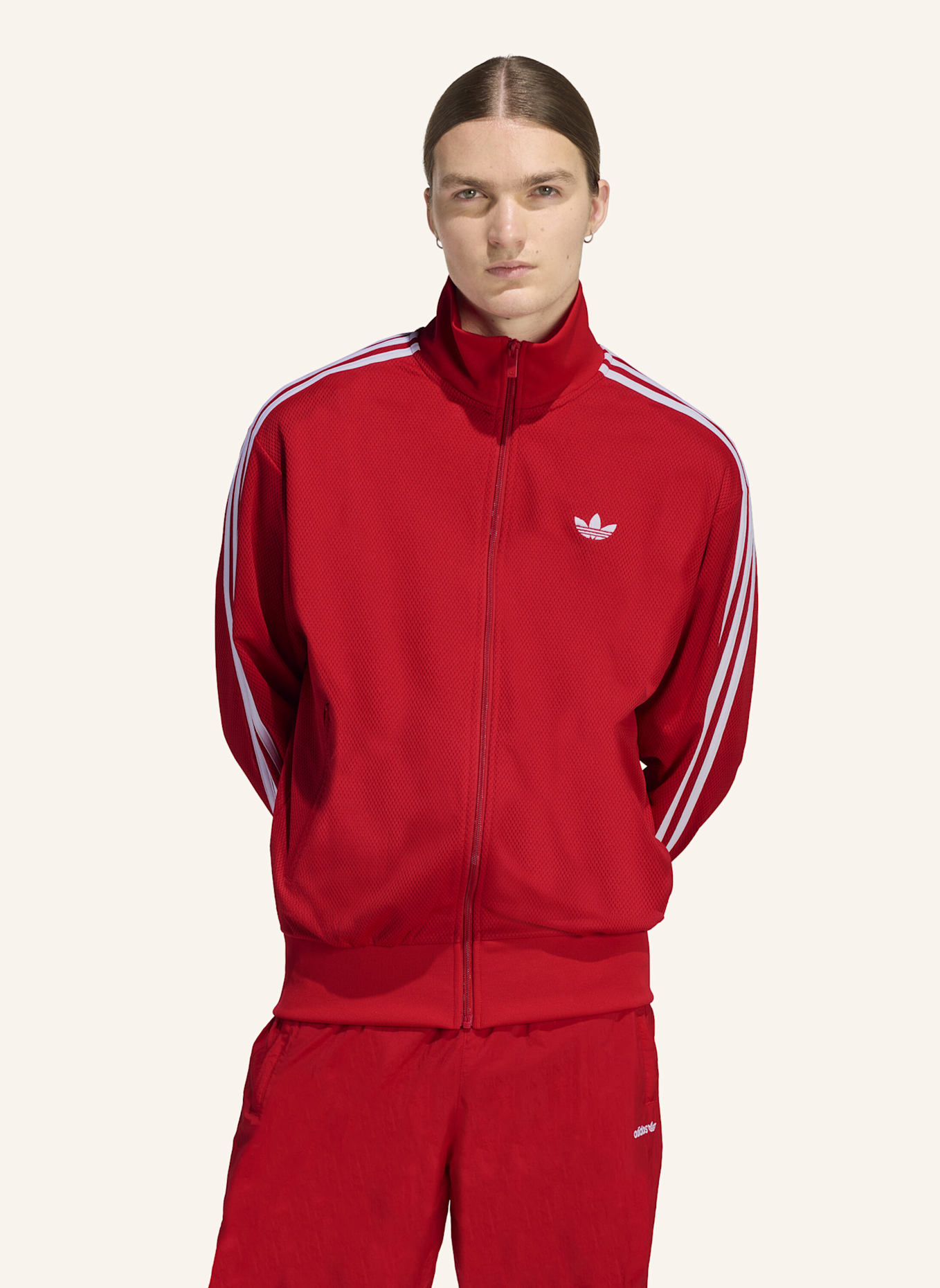 adidas Originals FIREBIRD ADICOLOR MESH TRACK TOP: ROT