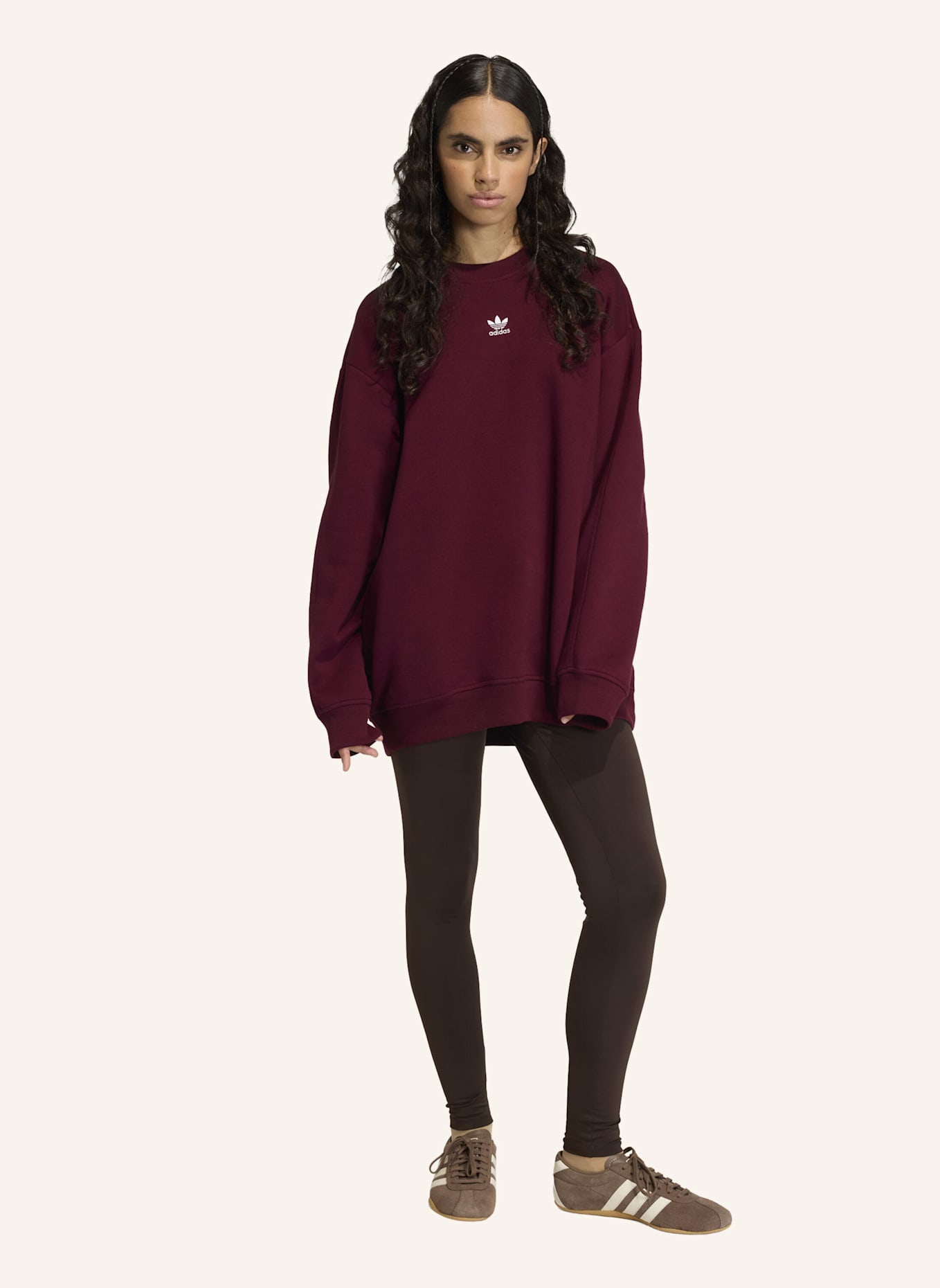adidas Originals ESSENTIALS LONG OVERSIZED SWEATSHIRT: ROT