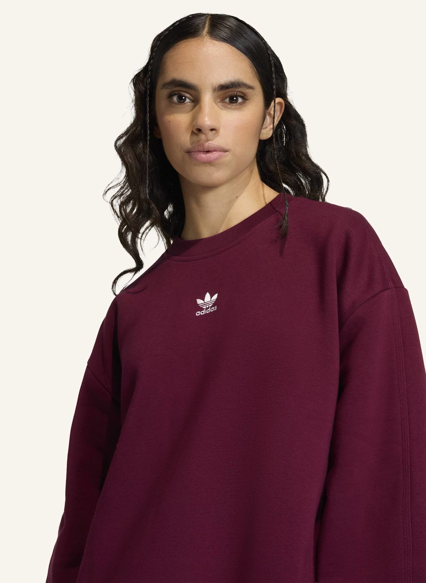 adidas Originals ESSENTIALS LONG OVERSIZED SWEATSHIRT: ROT