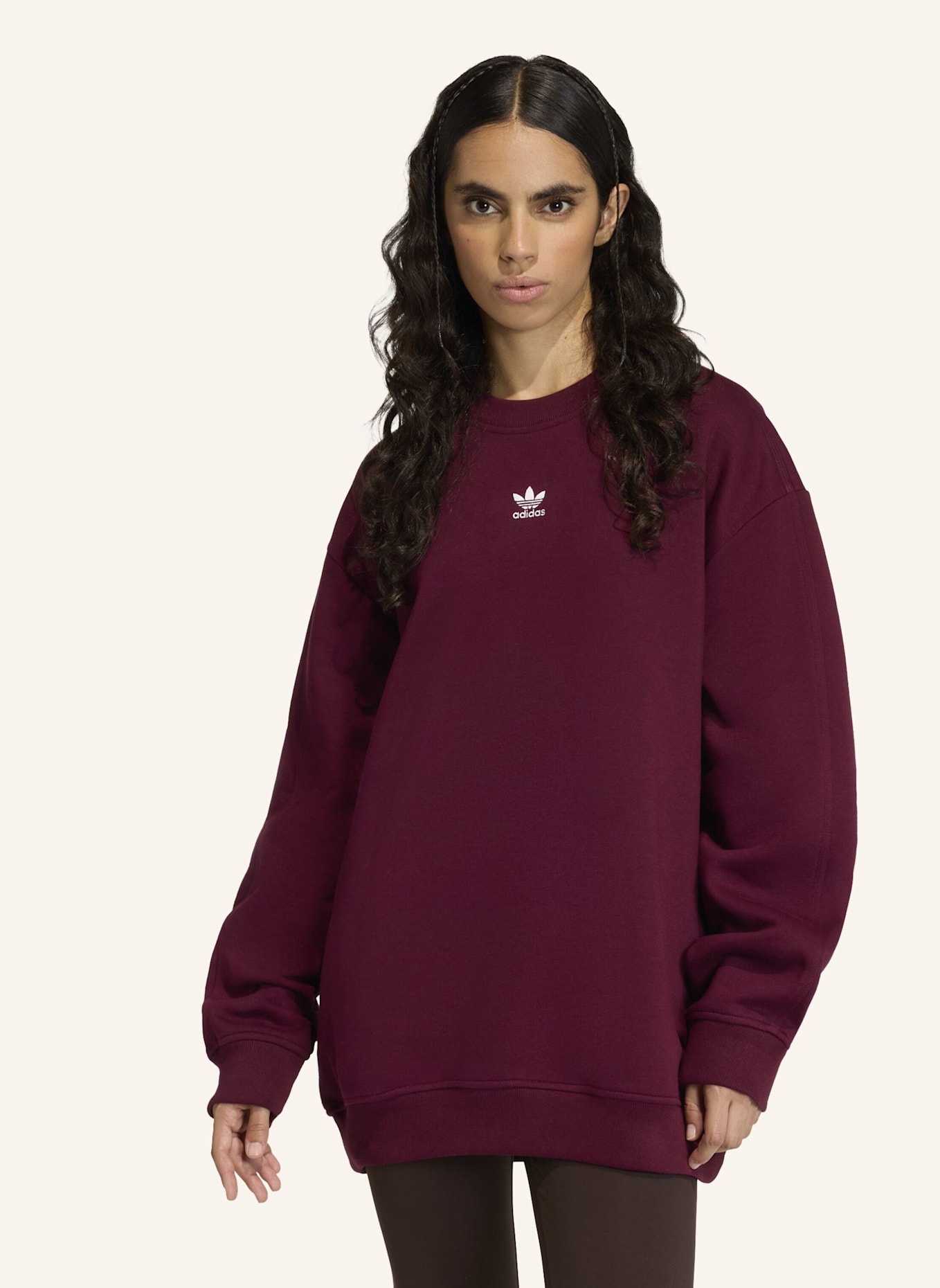 adidas Originals ESSENTIALS LONG OVERSIZED SWEATSHIRT: ROT