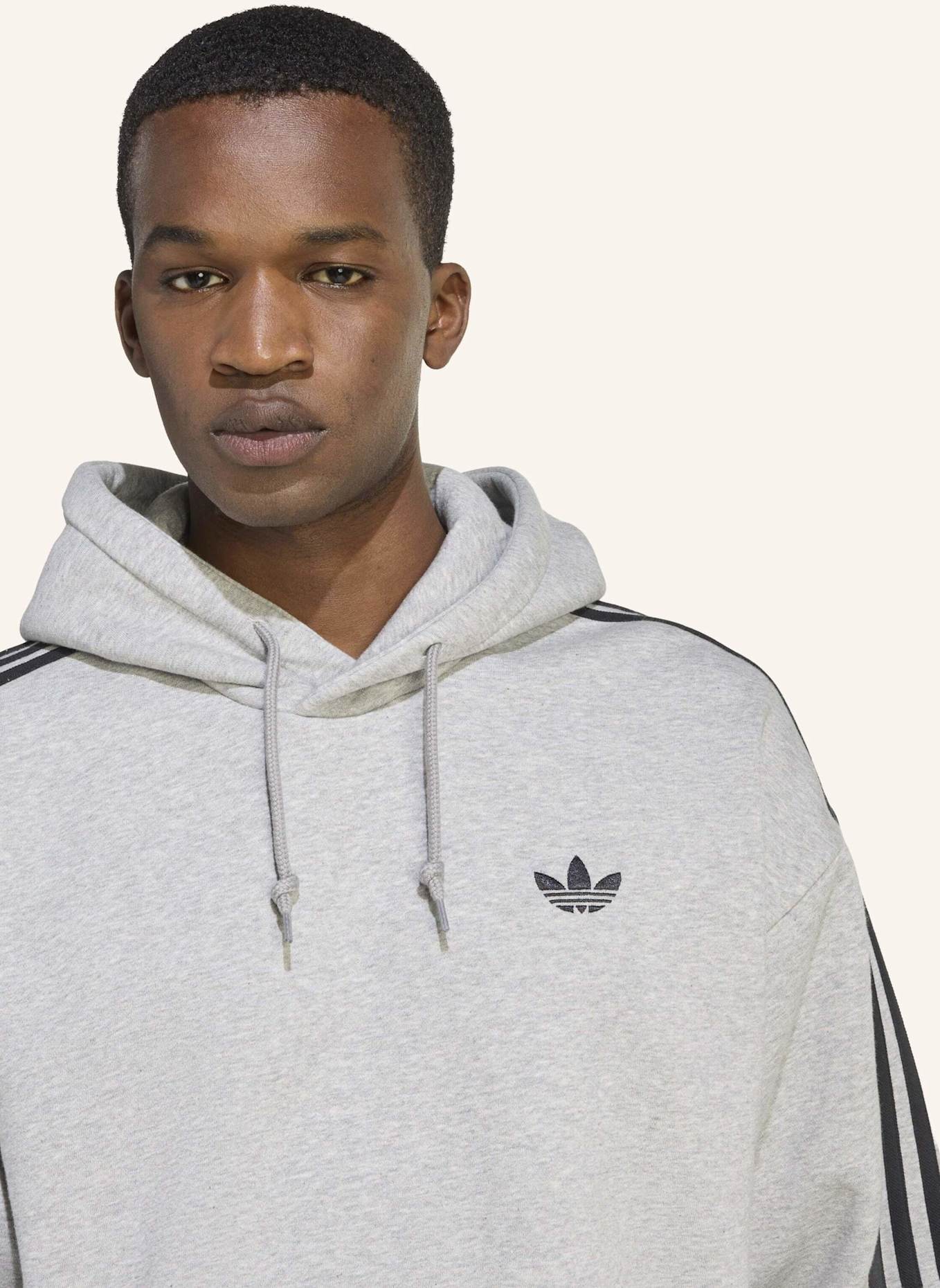 adidas Originals ADICOLOR CLASSICS 3-STREIFEN HOODIE: GRAU