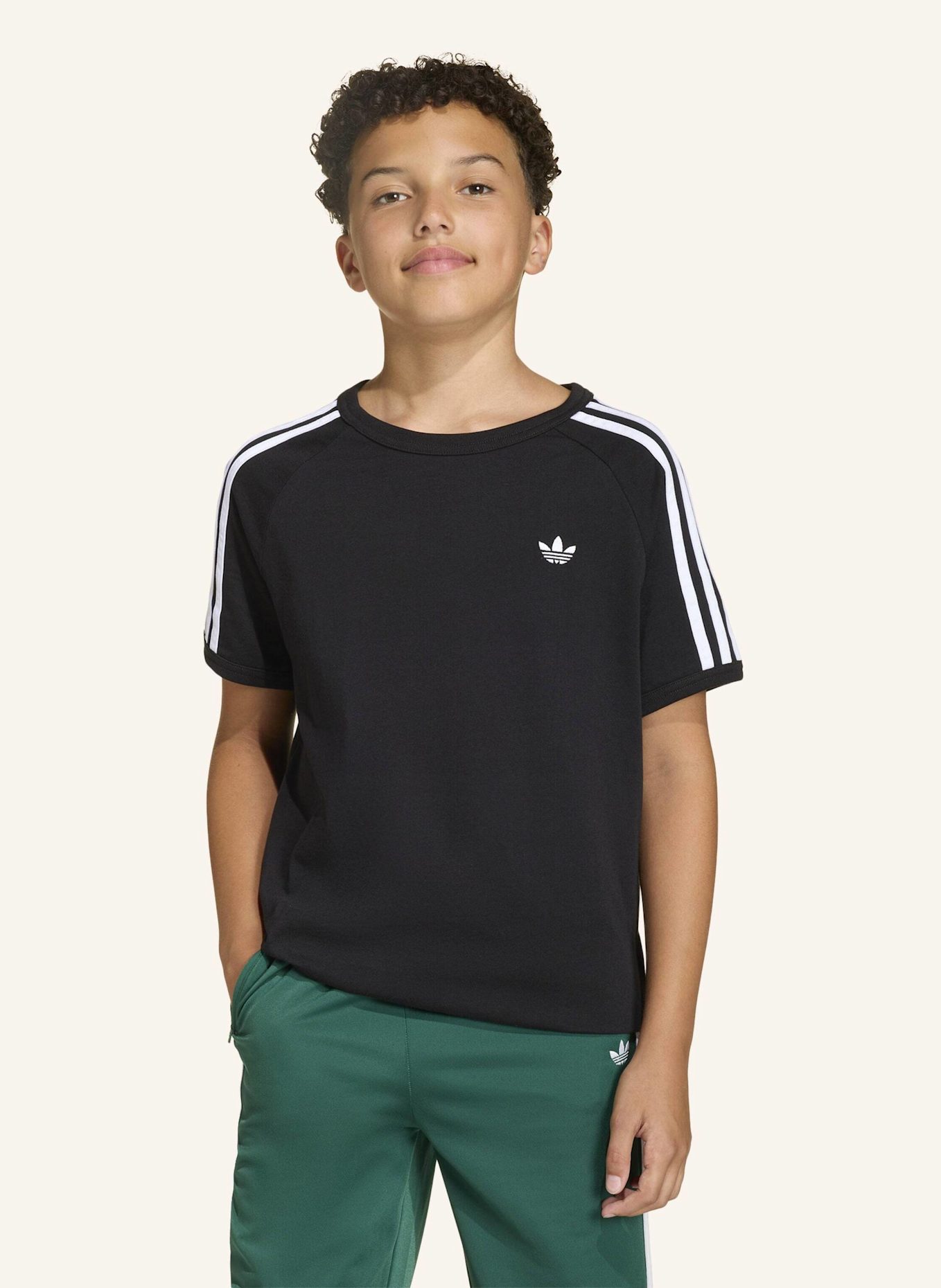 adidas Originals T-Shirt 3-STREIFEN: SCHWARZ/ WEISS