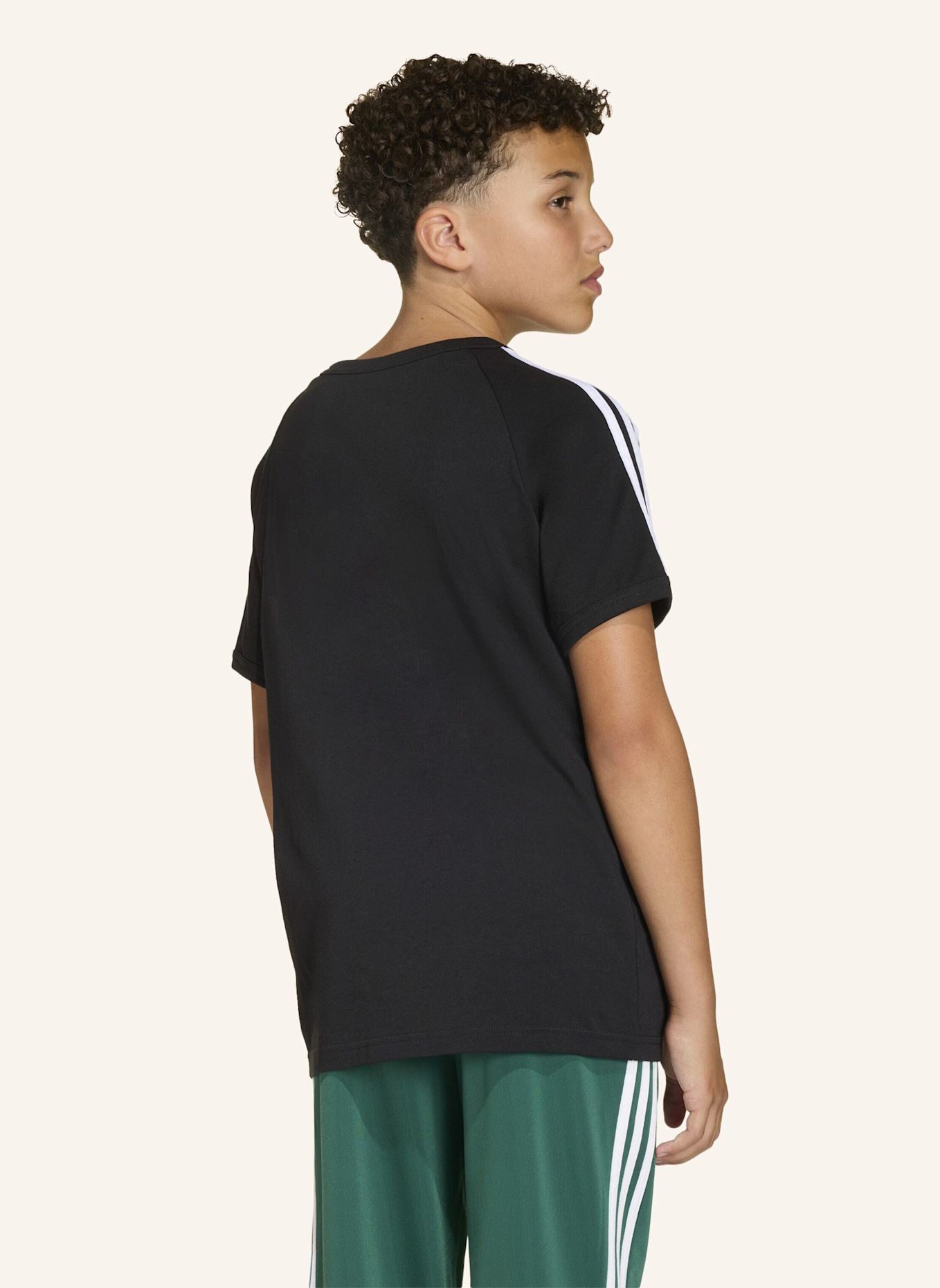 adidas Originals T-Shirt 3-STREIFEN: SCHWARZ/ WEISS