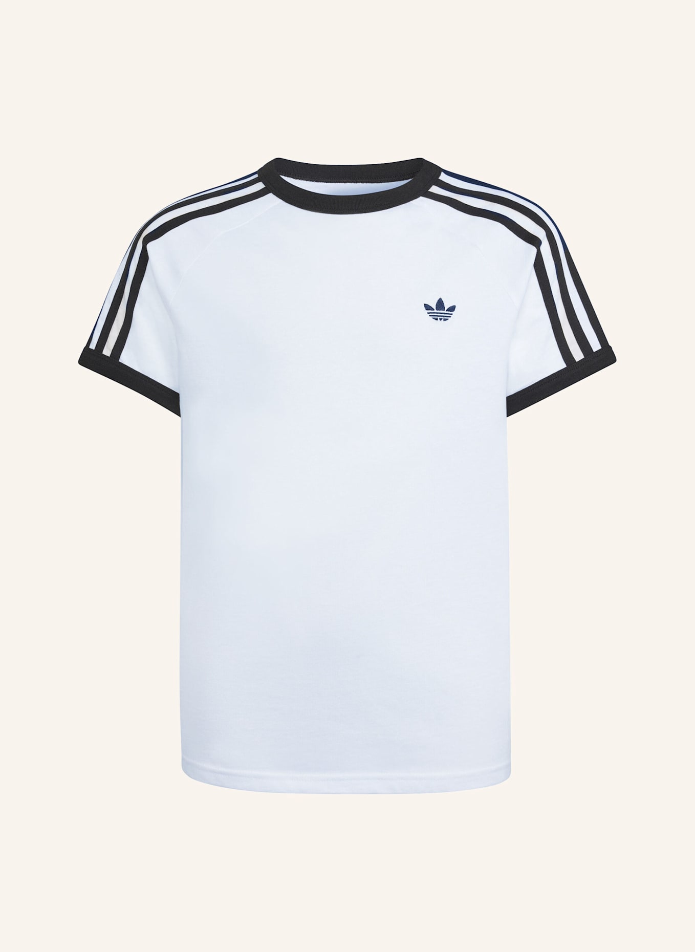 adidas Originals T-Shirt 3-STREIFEN: WEISS/ SCHWARZ