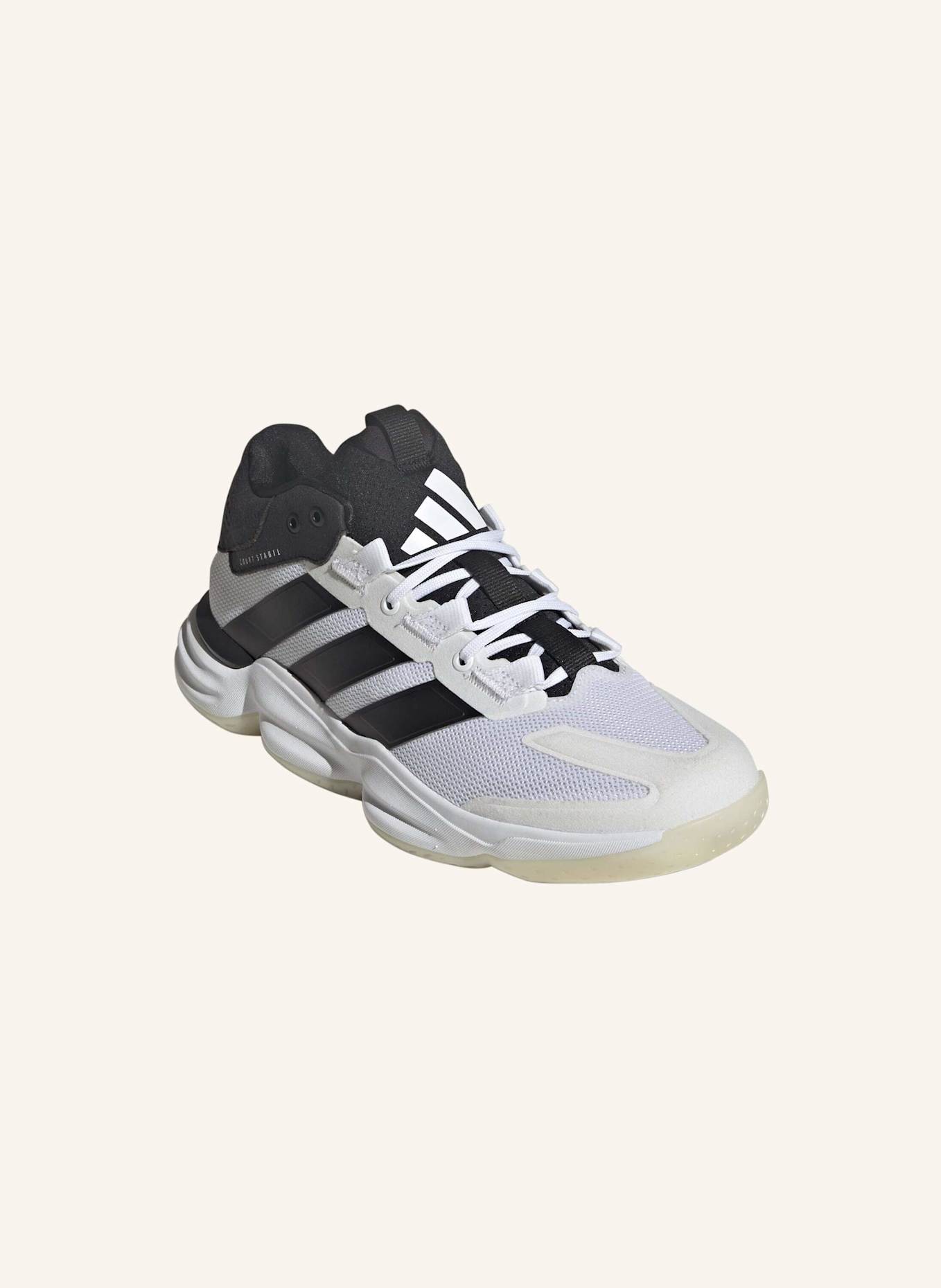 adidas COURT STABIL HALLENSCHUH: WEISS/ SCHWARZ