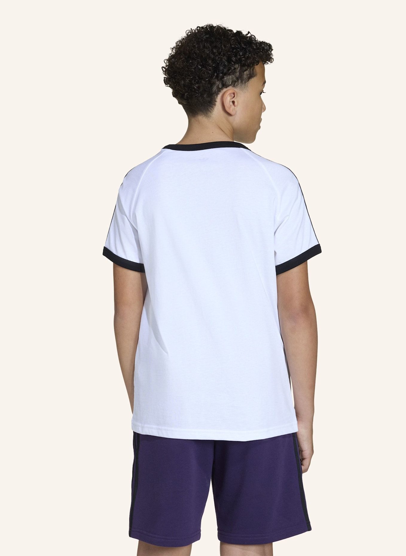 adidas Originals T-Shirt 3-STREIFEN: WEISS/ SCHWARZ