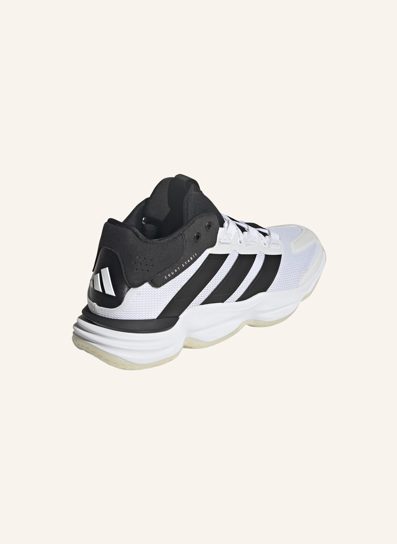 adidas COURT STABIL HALLENSCHUH: WEISS/ SCHWARZ