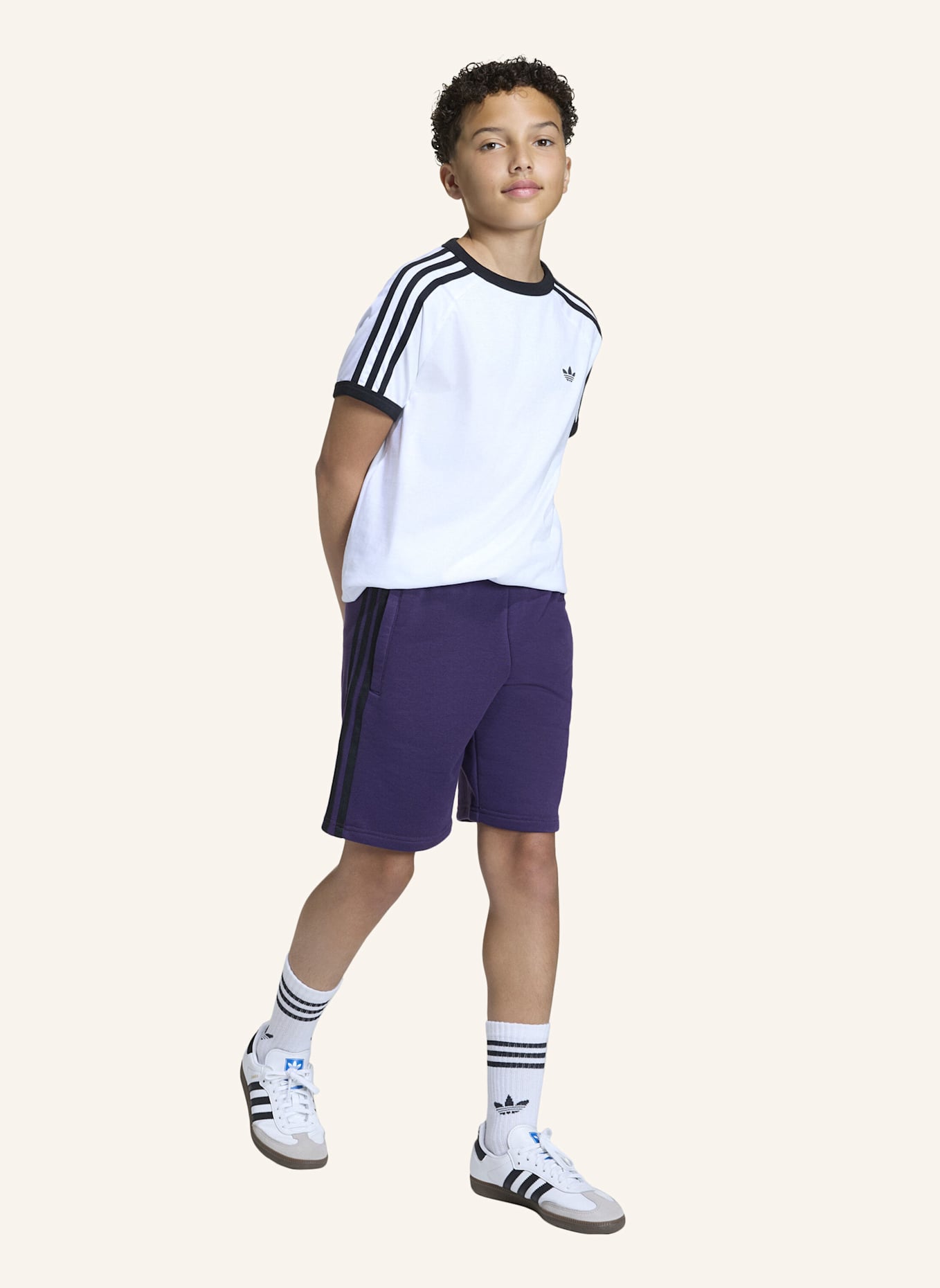 adidas Originals T-Shirt 3-STREIFEN: WEISS/ SCHWARZ