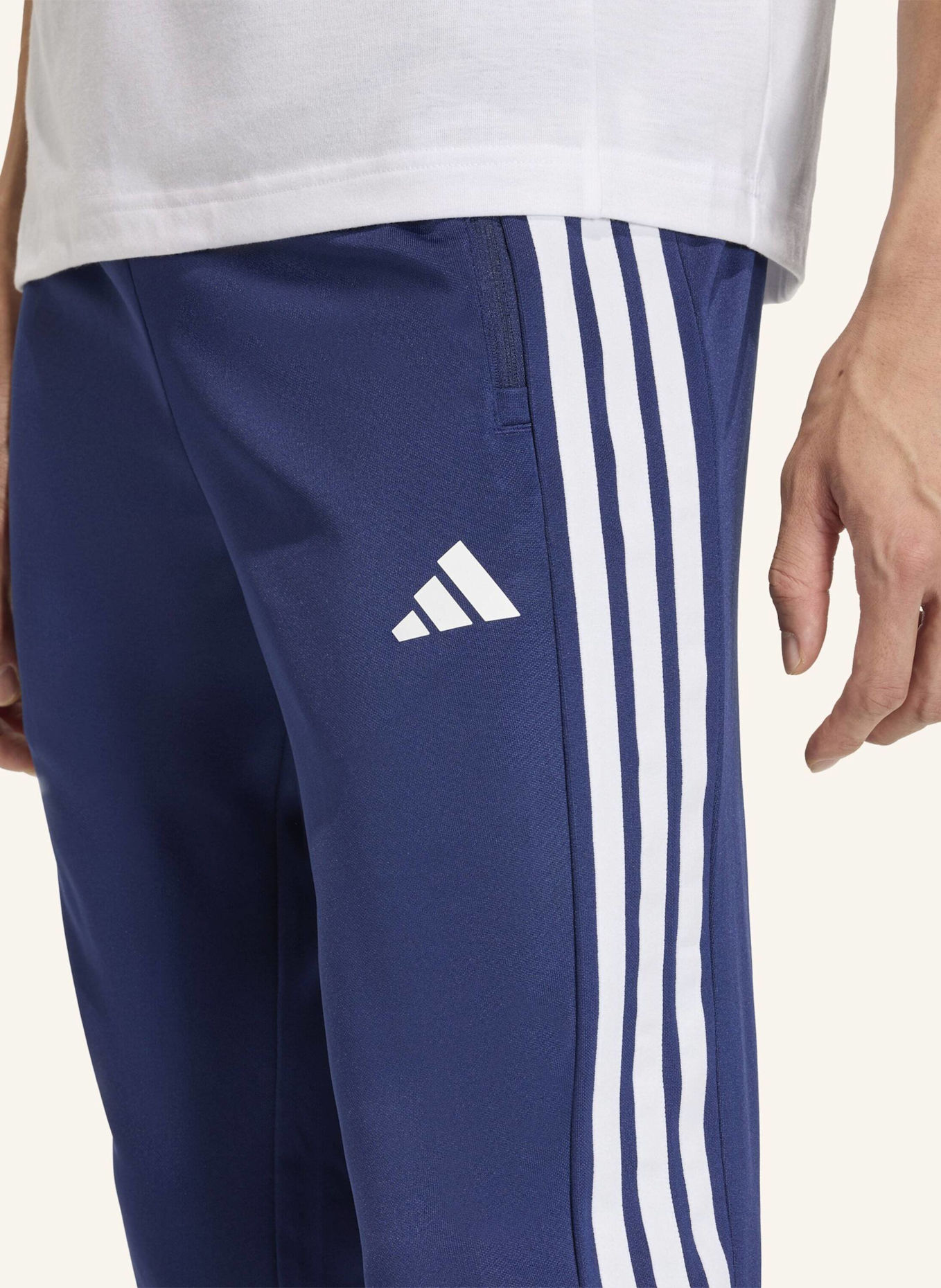 adidas Trainingshose WORKOUT ESSENTIALS ALL-SET 3-STRIPES: BLAU/ WEISS