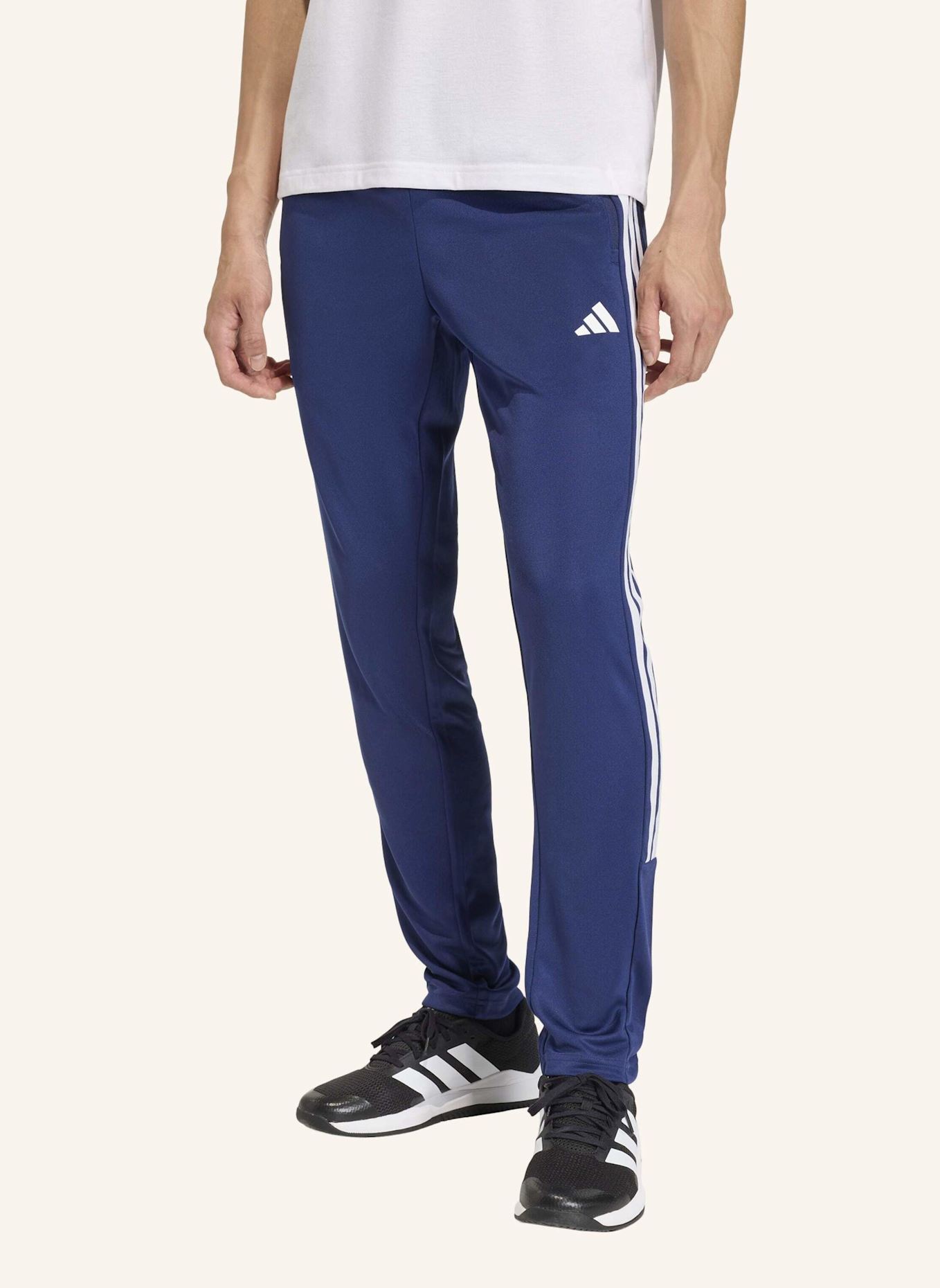 adidas Trainingshose WORKOUT ESSENTIALS ALL-SET 3-STRIPES: BLAU/ WEISS
