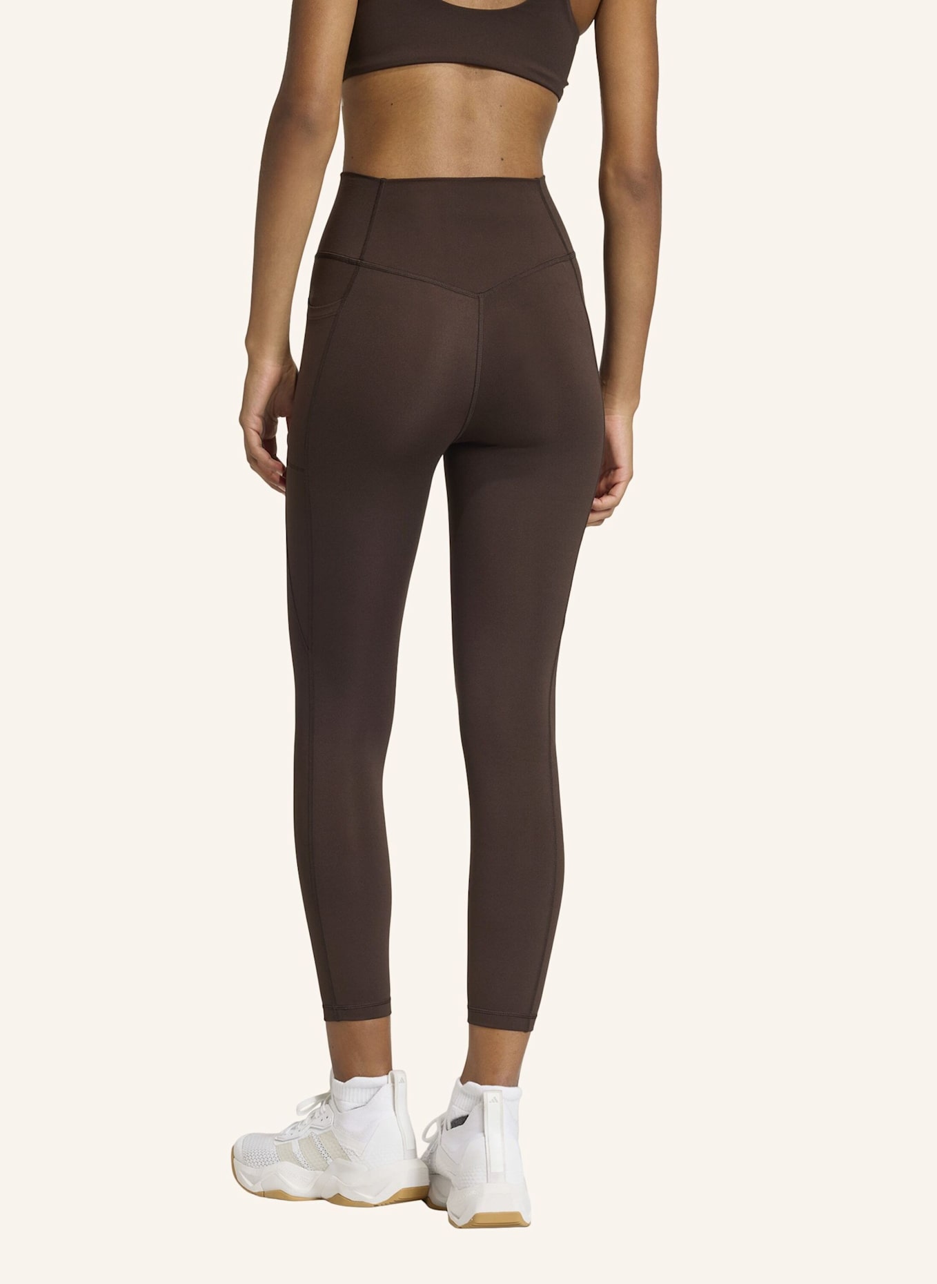 adidas OPTIME ESSENTIALS 7/8-LEGGINGS OHNE VORDERNAHT: BRAUN