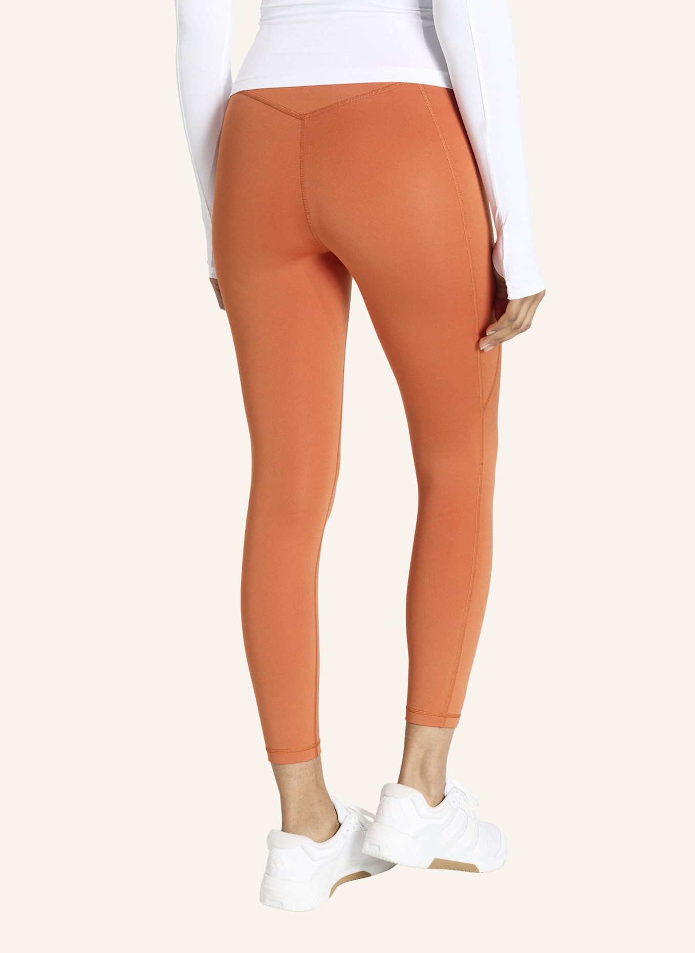 adidas OPTIME ESSENTIALS 7/8-LEGGINGS OHNE VORDERNAHT: ORANGE