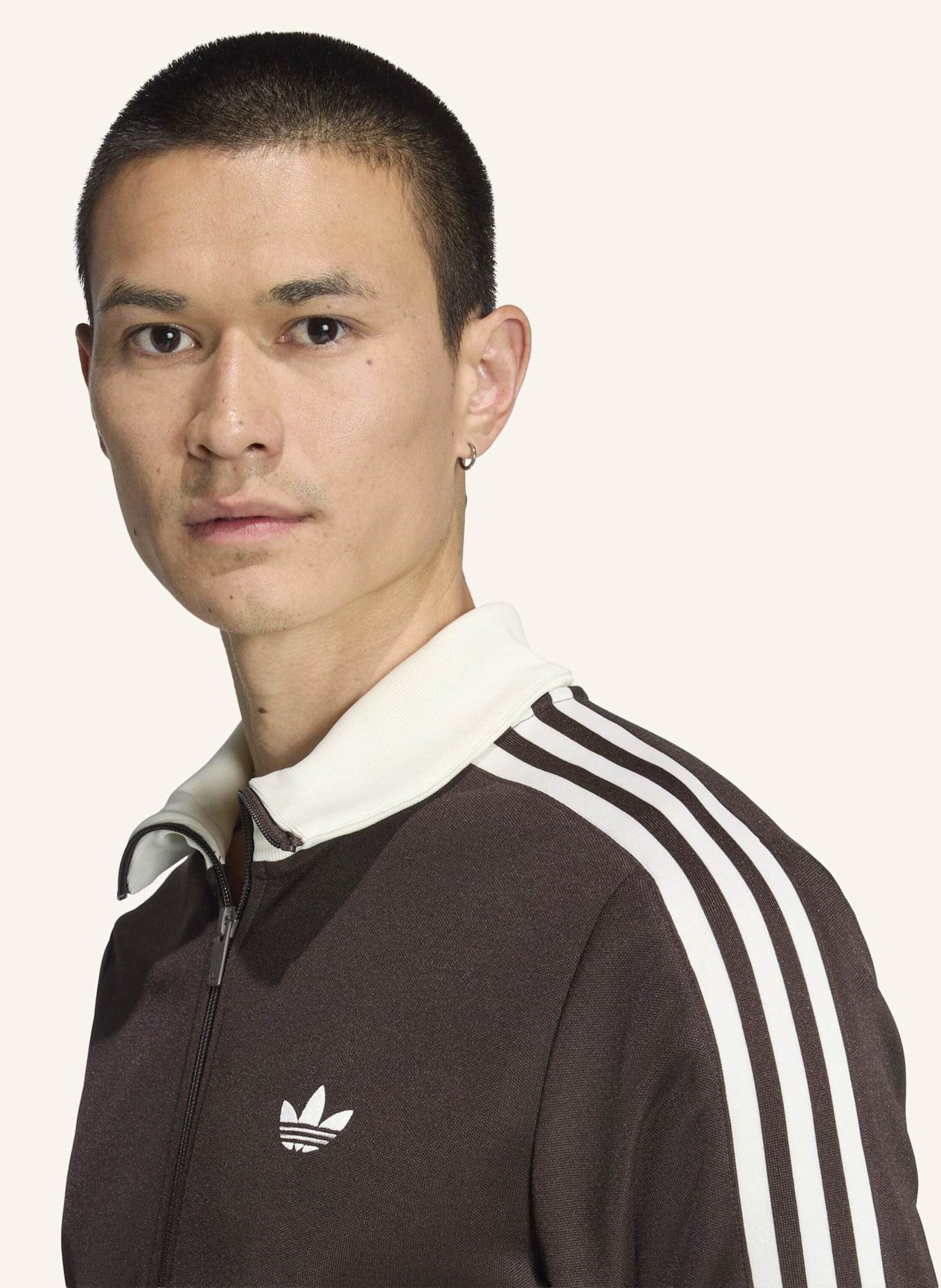 adidas Originals CLASSIC TRACKTOP: BRAUN/ WEISS