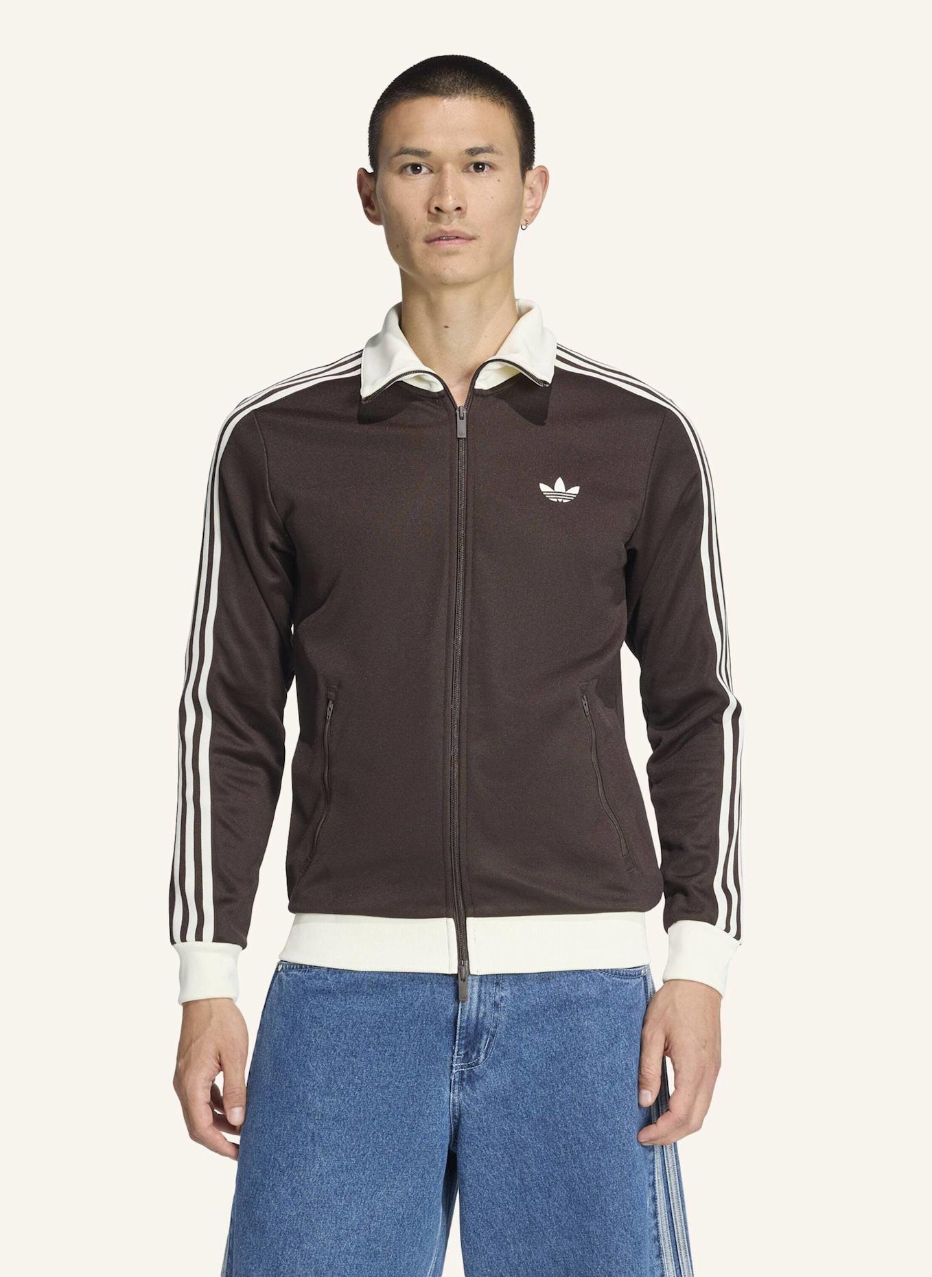 adidas Originals CLASSIC TRACKTOP: BRAUN/ WEISS
