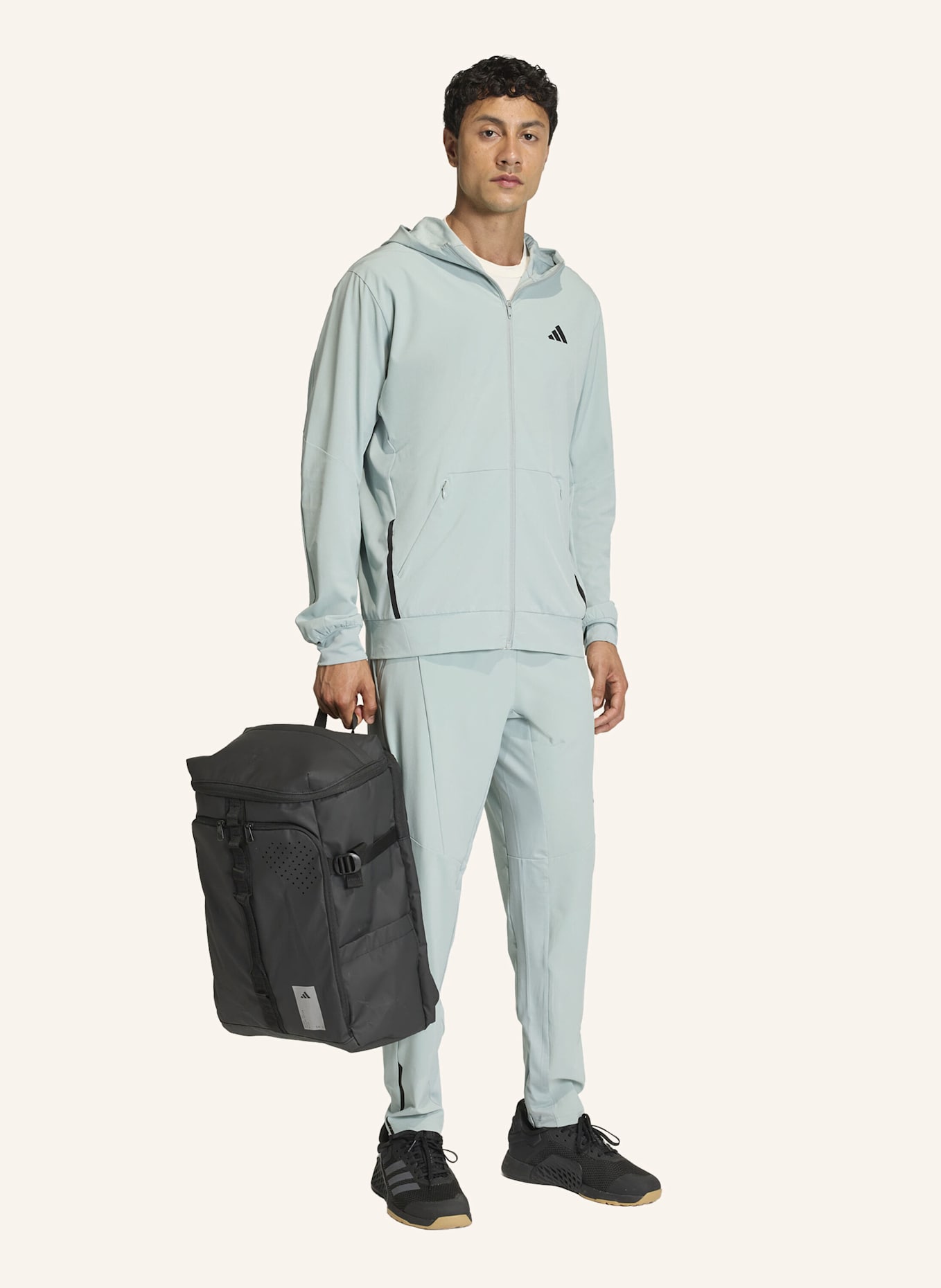 adidas D4T WORKOUT-HOODIE MIT DURCHGEHENDEM REISSVERSCHLUSS: GRÜN