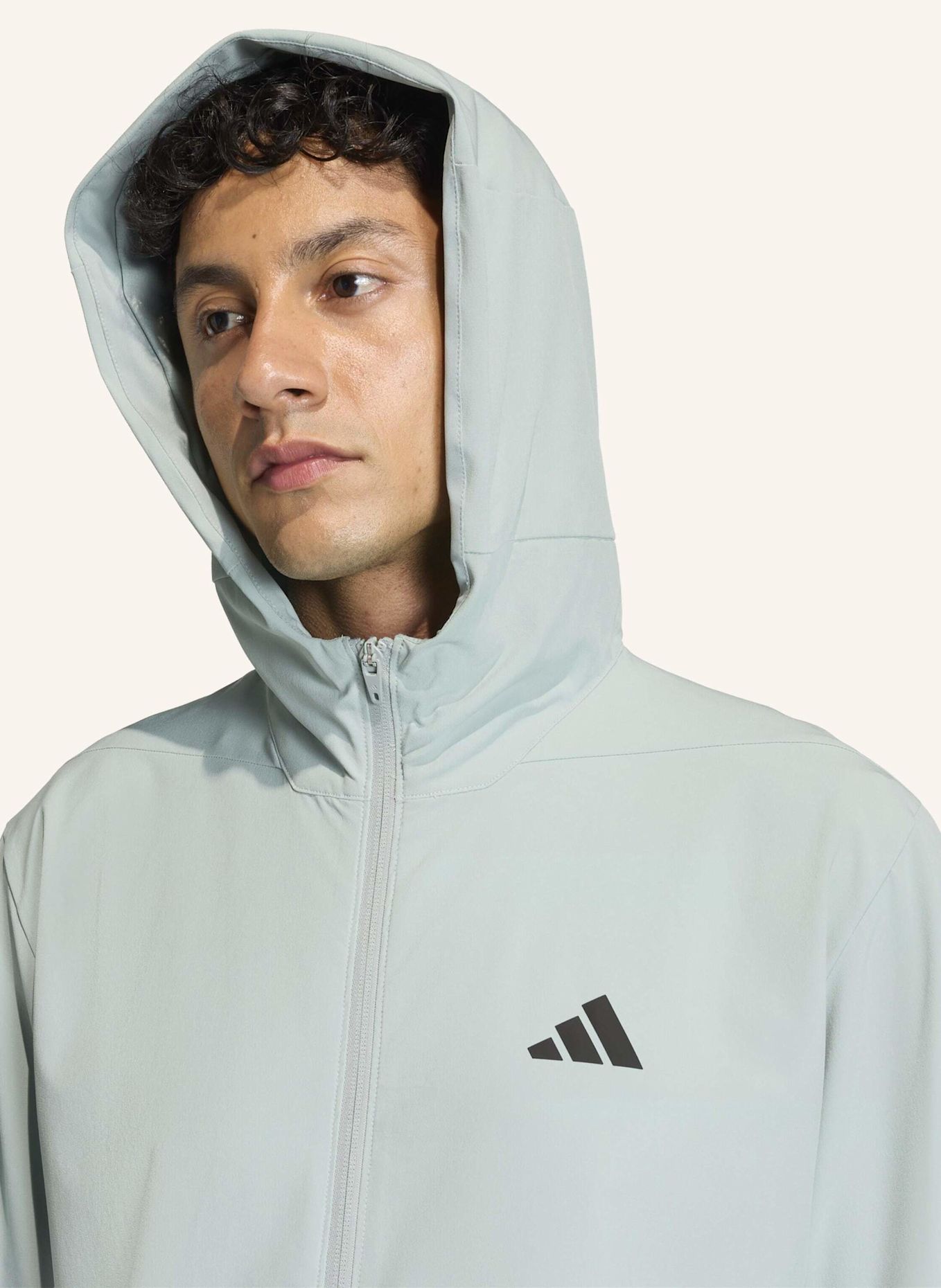 adidas D4T WORKOUT-HOODIE MIT DURCHGEHENDEM REISSVERSCHLUSS: GRÜN